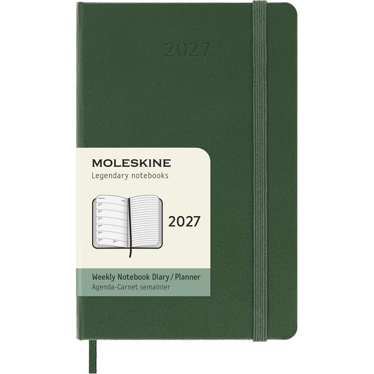 MOLESKINE Buchkalender Wochenkalender 12 Monate Pocket A6 1 Woche/Seiten horizontal fester Ei