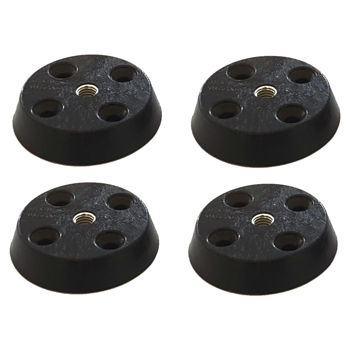 HOOZ Мебельfuß 4er Set Montageplatten für Мебельfüße schwarz, gerade, (4-St., 4er Set)