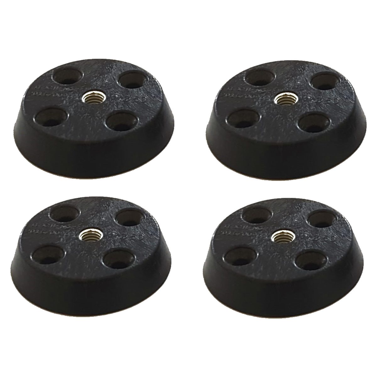 HOOZ Möbelfuß 4er Set Montageplatten für Möbelfüße schwarz, gerade, (4-St., 4er Set)