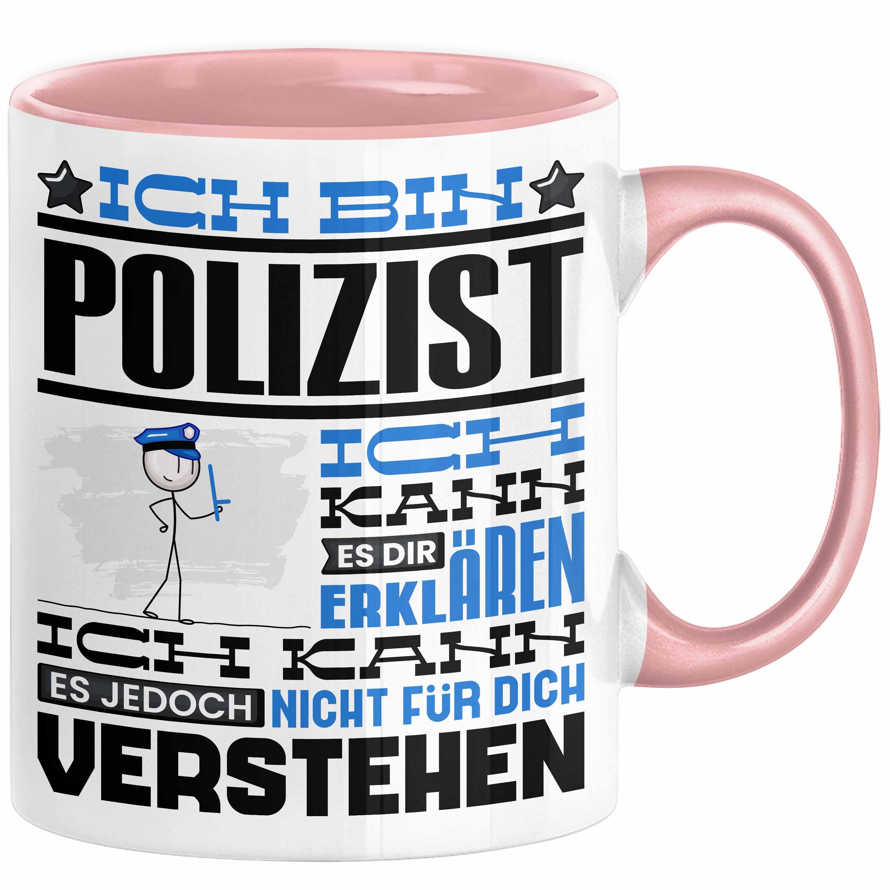 Trendation Tasse Polizist Geschenk Tasse Geschenkidee für Polizist Geburtstag Lustiger