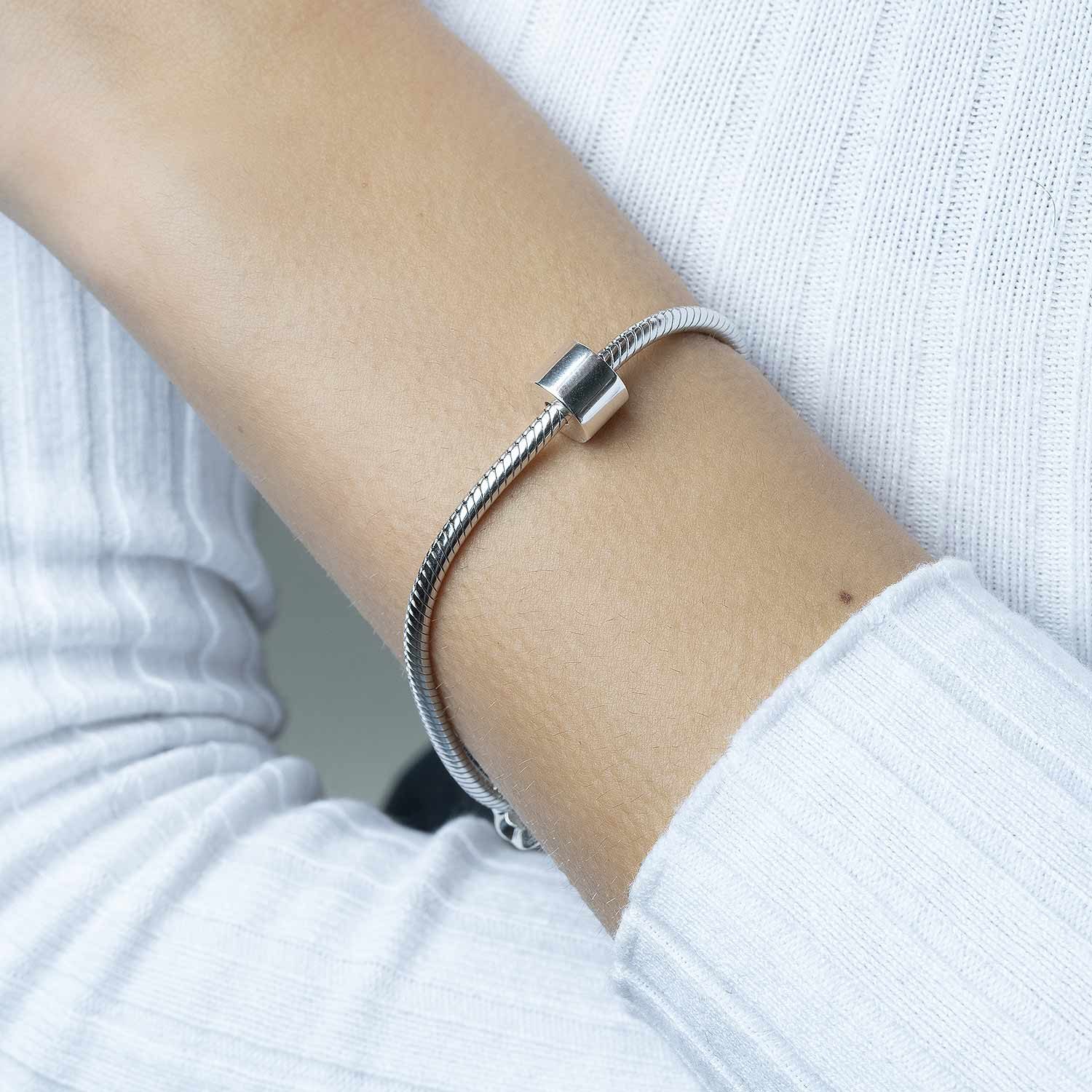 Materia Bead Stopper Clip Gewinde ohne Verzierung 705, 925 Sterling Silber