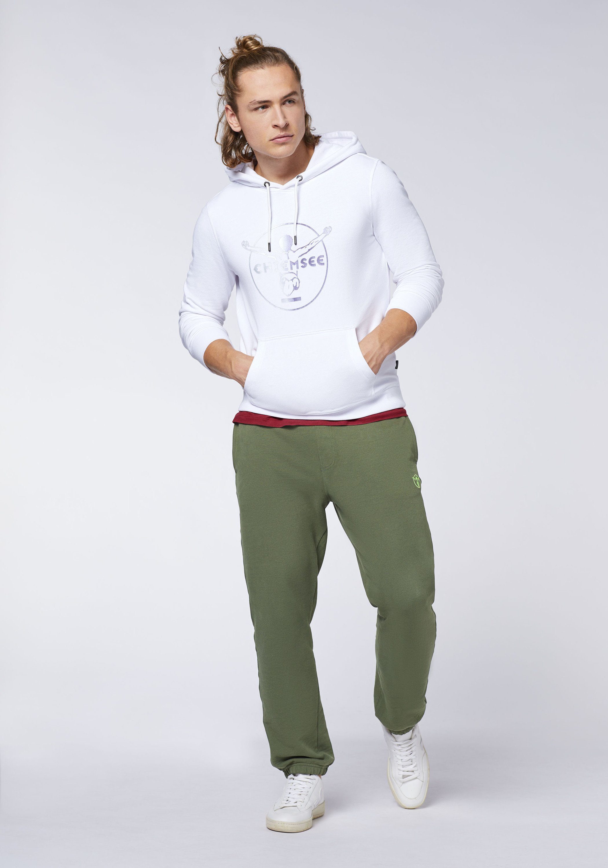 White Hoodie Chiemsee mit Kapuzensweatshirt Bright 11-0601 Jumper-Motiv 1