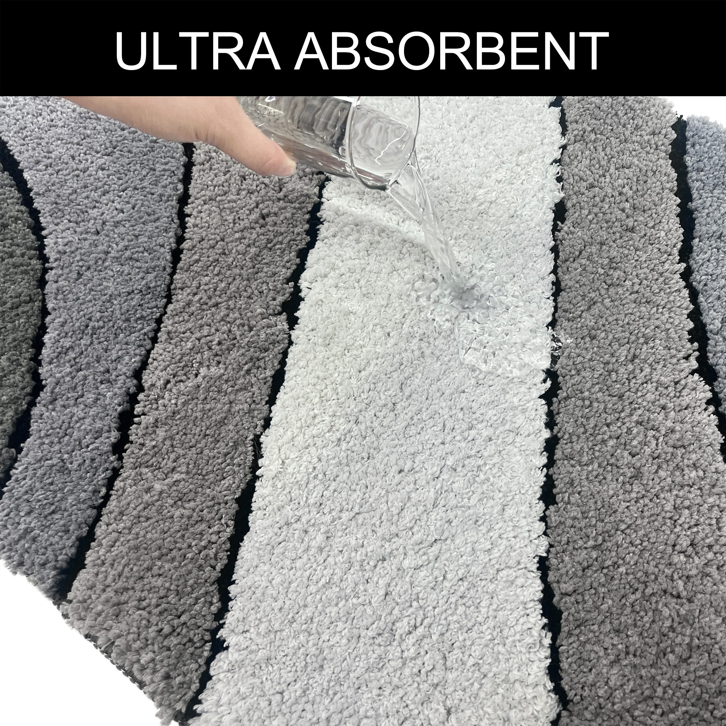 OTTO home Badematte Josie, Badvorleger, Badezimmer Teppich, Höhe 20 mm, rutschhemmend beschichtet, schnell trocknend, strapazierfähig, fußbodenheizungsgeeignet, – Bild 5 von 5