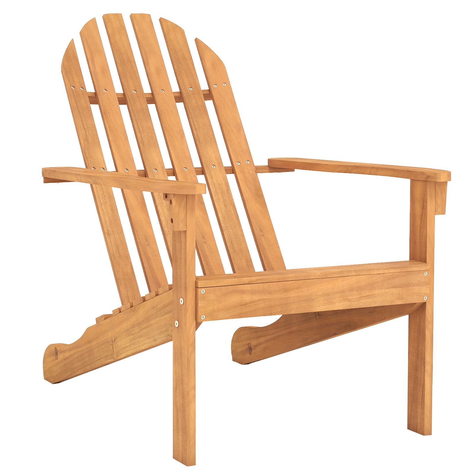 COSTWAY Gartenstuhl, Mit geneigtem Sitz & hoher Rückenlehne, bis 180 kg