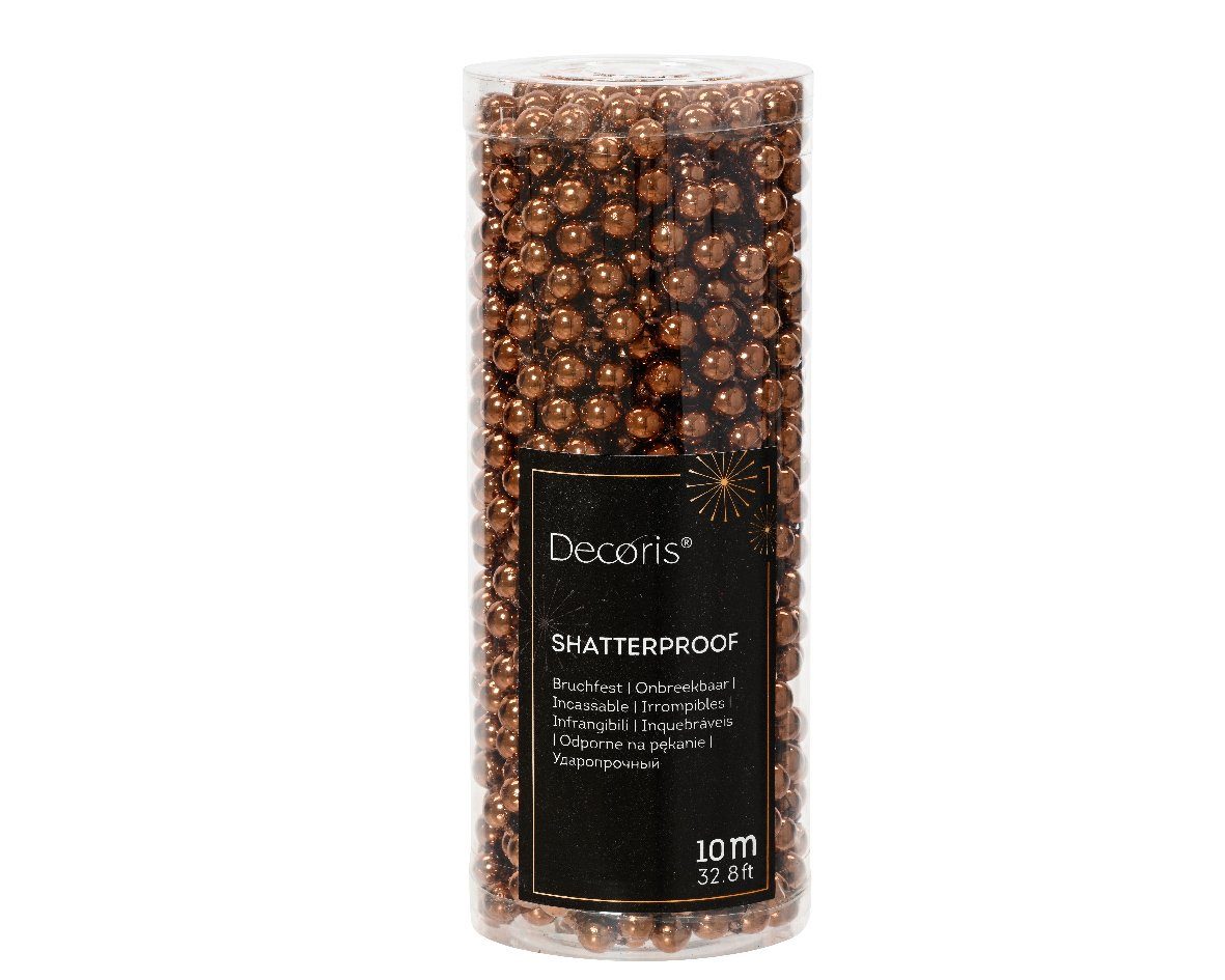 Kaemingk Гірлянда декоративна, Perlenkette 8mm x 10m Kunststoff - Espressobraun