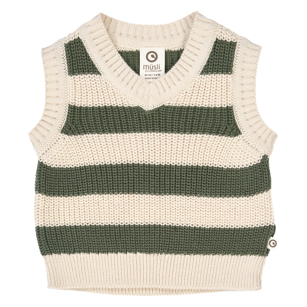 Müsli by GREEN COTTON Pullunder 1545001900 Jungen Strickweste, Pullunder-Weste, ärmellos, Sweater Vest, Stricktop