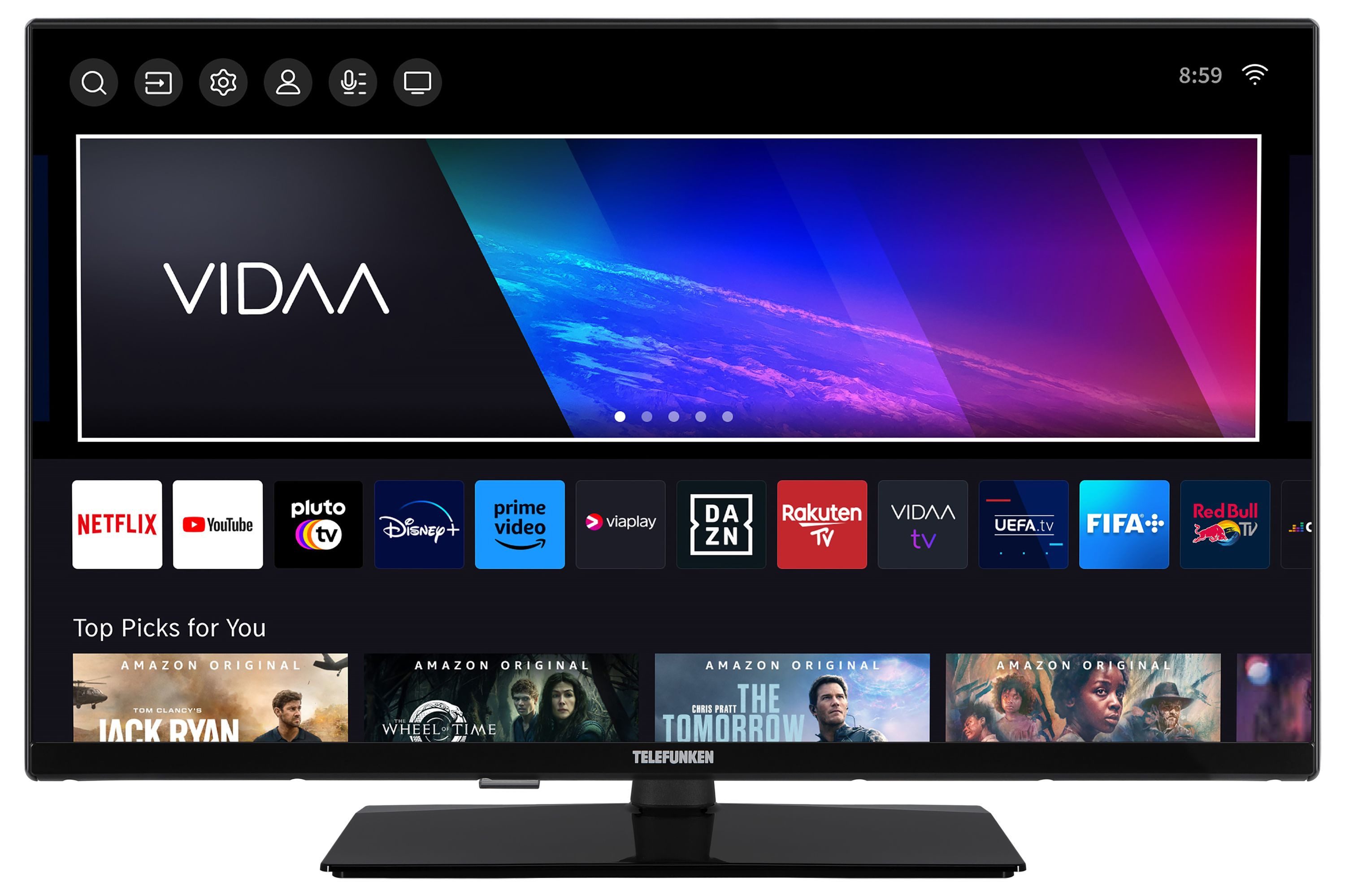 Telefunken XH32VP750M LCD-LED Телевизоры (80 cm/32 Zoll, HD-ready, VIDAA Smart TV, VIDAA Smart TV, HDR, Triple-Tuner)
