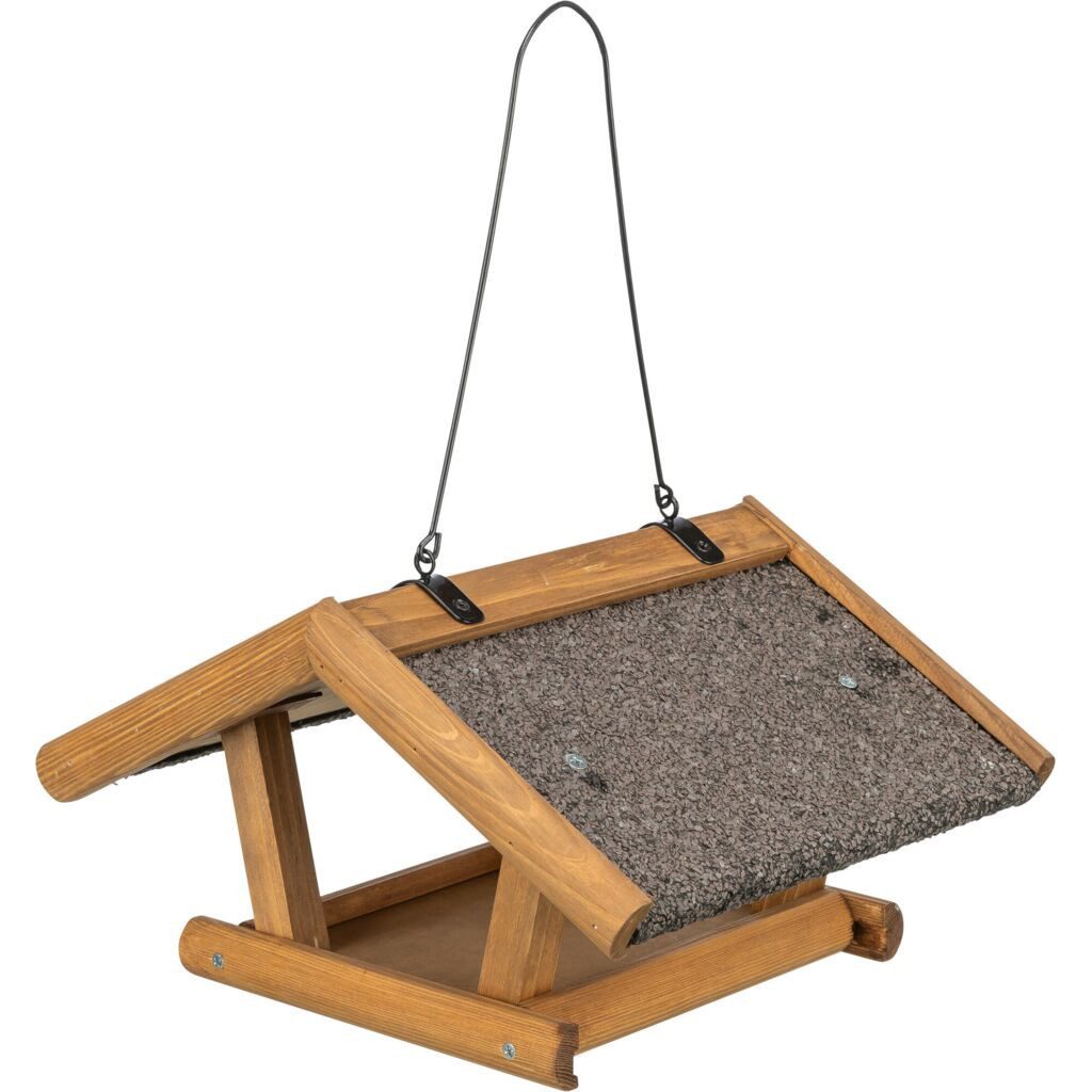 TRIXIE Vogelhaus Vogelfutterhaus zum Aufhängen - braun - 30 × 18 × 28 cm