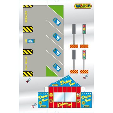 WADER QUALITY TOYS Spiel-Parkhaus Auto Park Garage mit 3 Ebenen + Fahrzeuge
