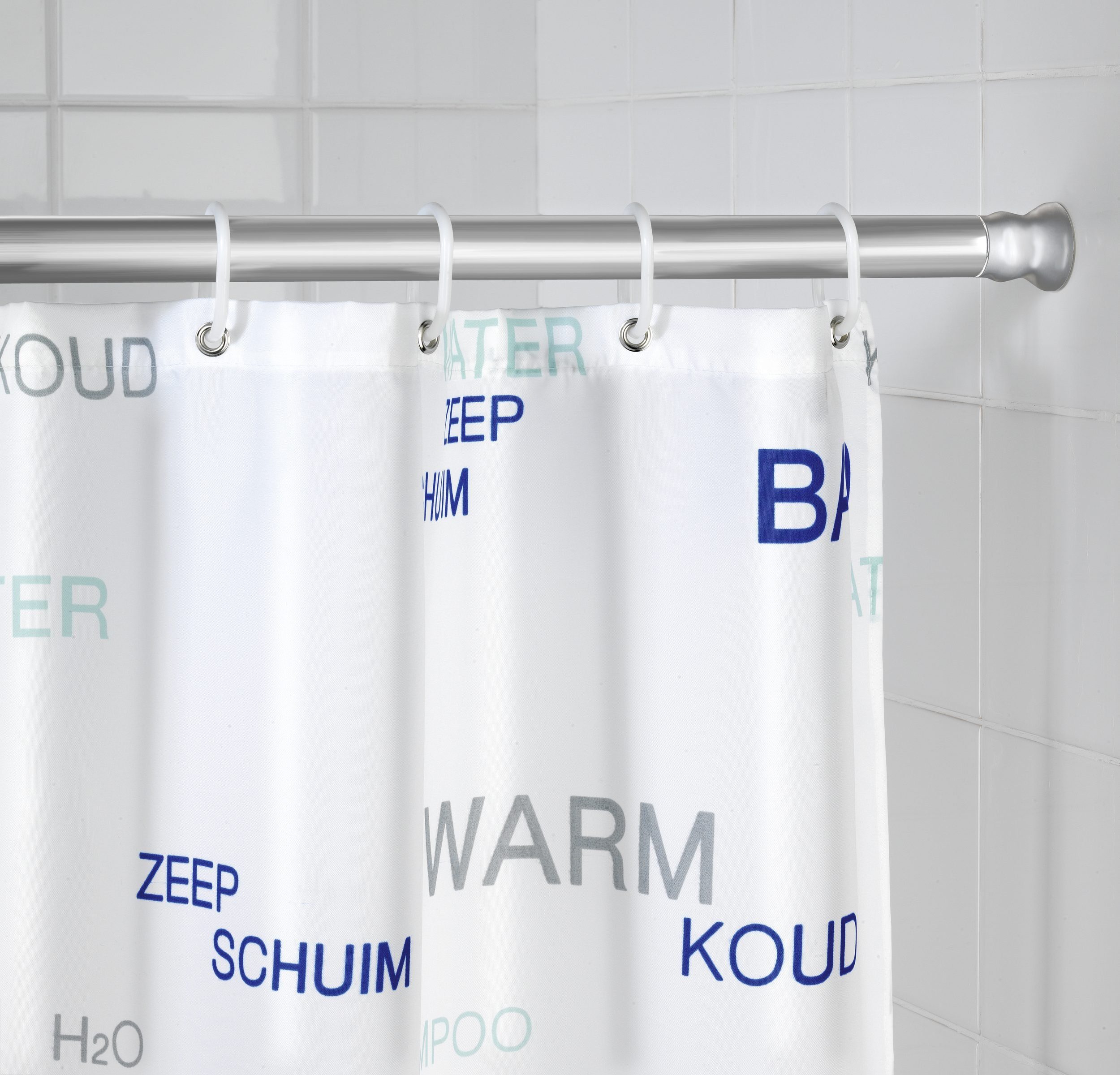 WENKO Duschvorhang WENKO Duschstange SHOWER, silber B 70 cm silber