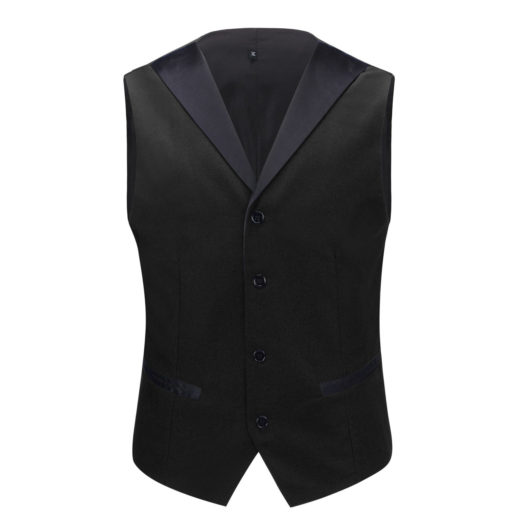 Allthemen Anzug (3 tlg) Slim Fit Elegante Anzüge mit Spitzen Revers