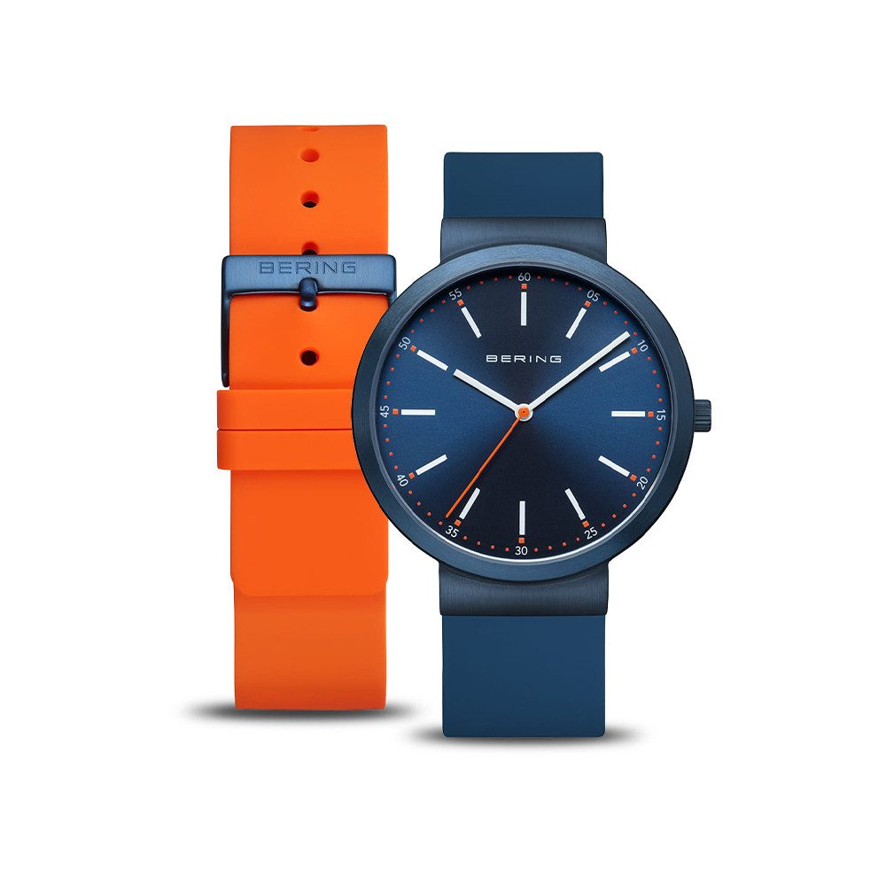 Bering Quarzuhr Bering Classic blau glänzend 10141-397 10141-397, Bering Classic blau glänzend 10141-397