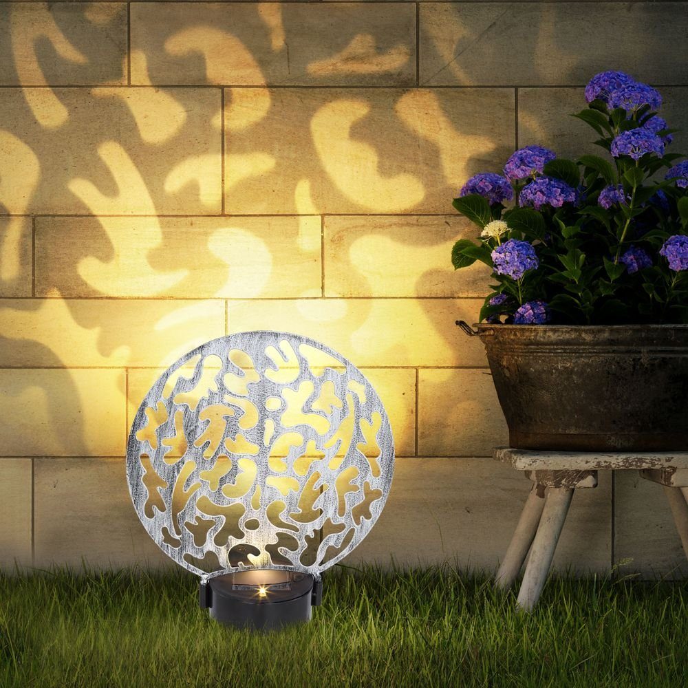 etc-shop LED Solarleuchte, LED-Leuchtmittel fest Garten Solarlampen Gartendeko für Lampen Warmweiß, Außen verbaut, LED