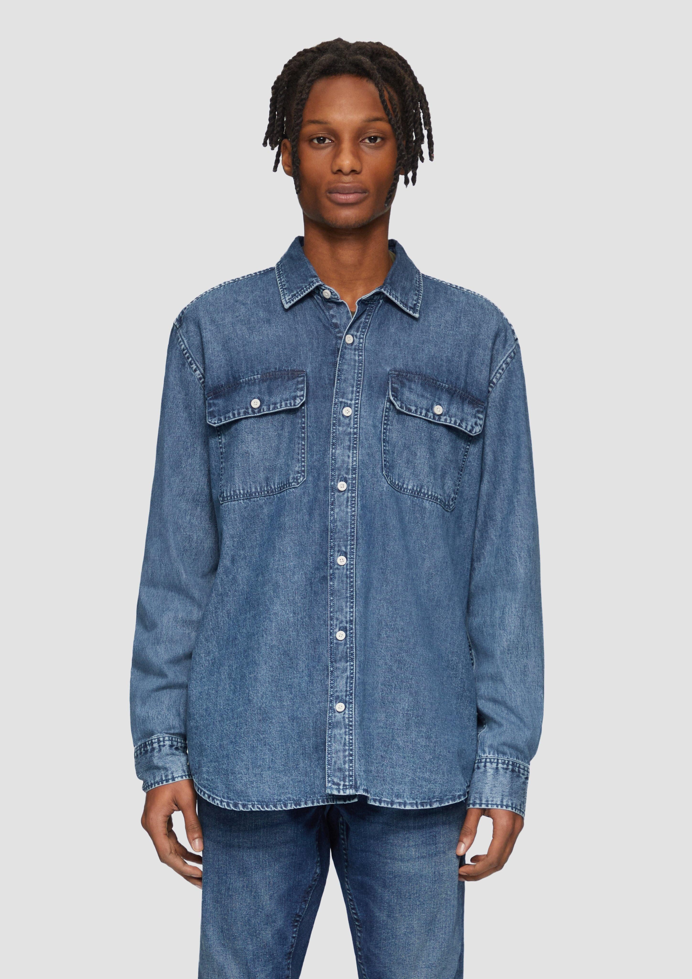 Langarmhemd Regular Fit: Jeanshemd