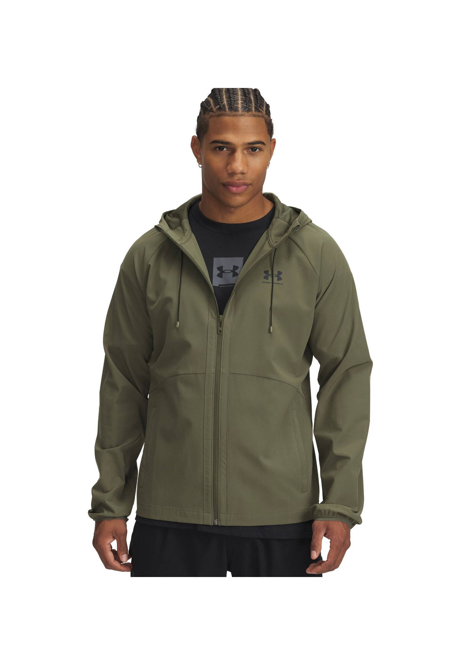 Windbreaker Herren Windbreaker aus Stretchgewebe mit Kapuze