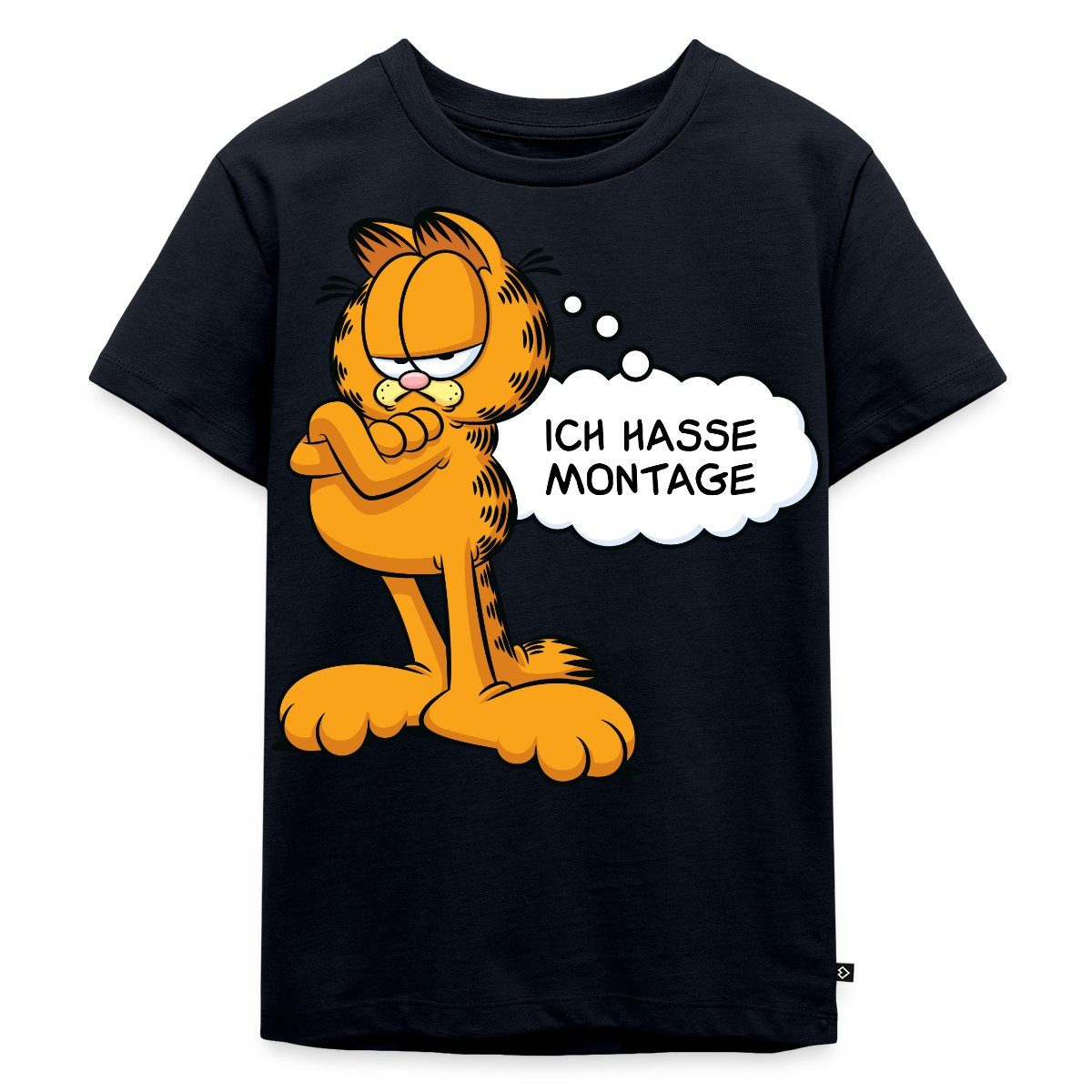 T-Shirt Garfield Ich Hasse Montage Lustiger Spruch Kinder Premium T-Shirt