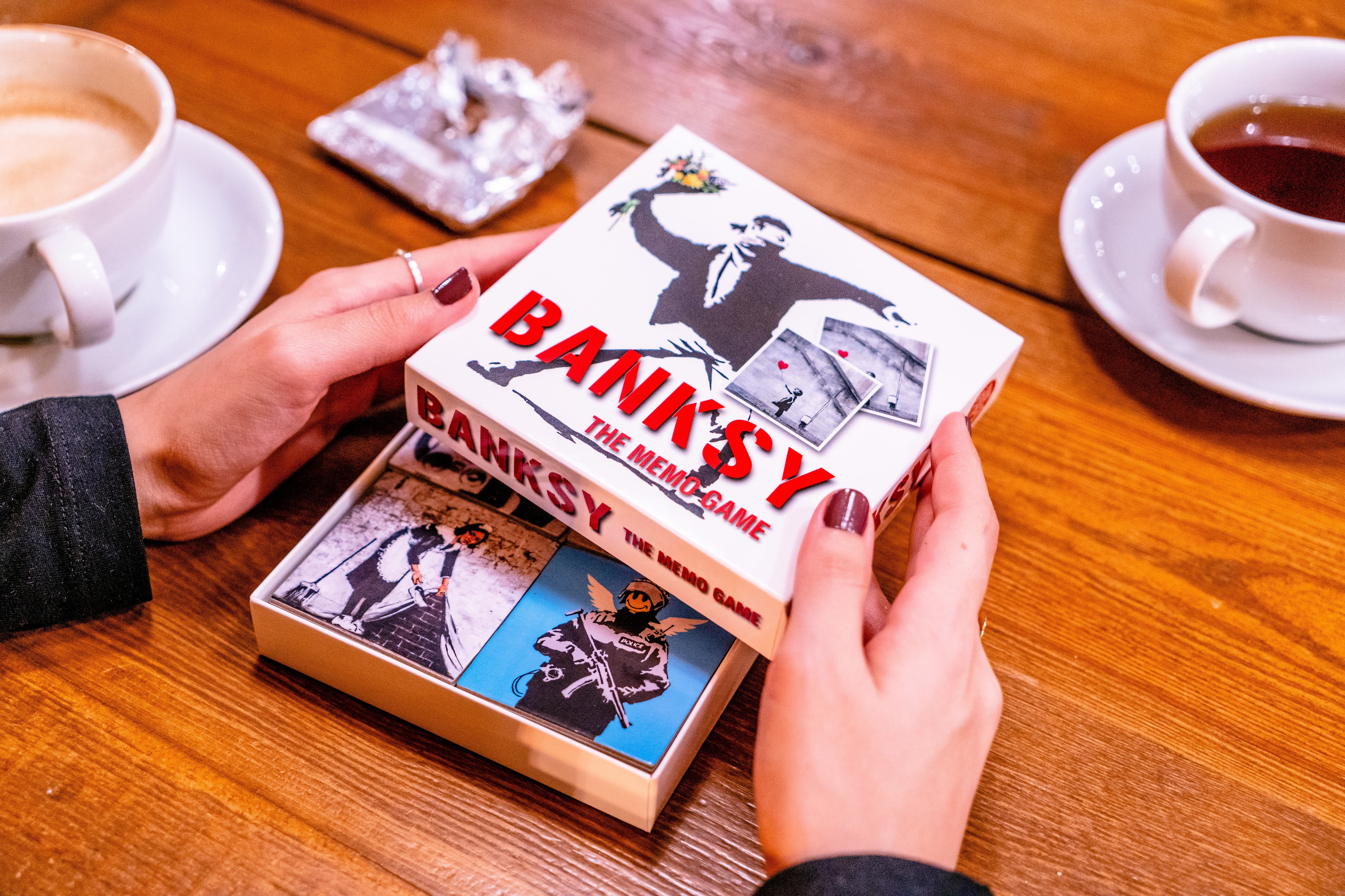 AvantgART Spiel Banksy Memory, Merkspiel, Banksy Kunstdruck, Memory Karten