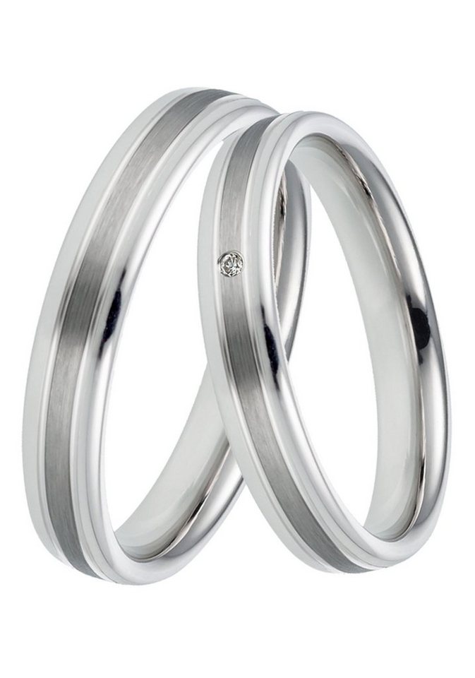 DOOSTI Trauring Schmuck Geschenk Silber 925 Trauring Ehering Partnerring  LIEBE, Made in Germany, mit o. ohne Brillant, Trauring, Ehering, Partnerring  oder Freundschaftsring