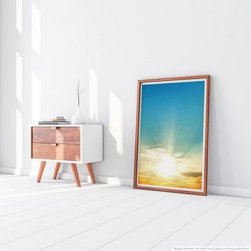 Sinus Art Poster 60x90cm Landschaftsfotografie Poster Sonne am blauen Himmel