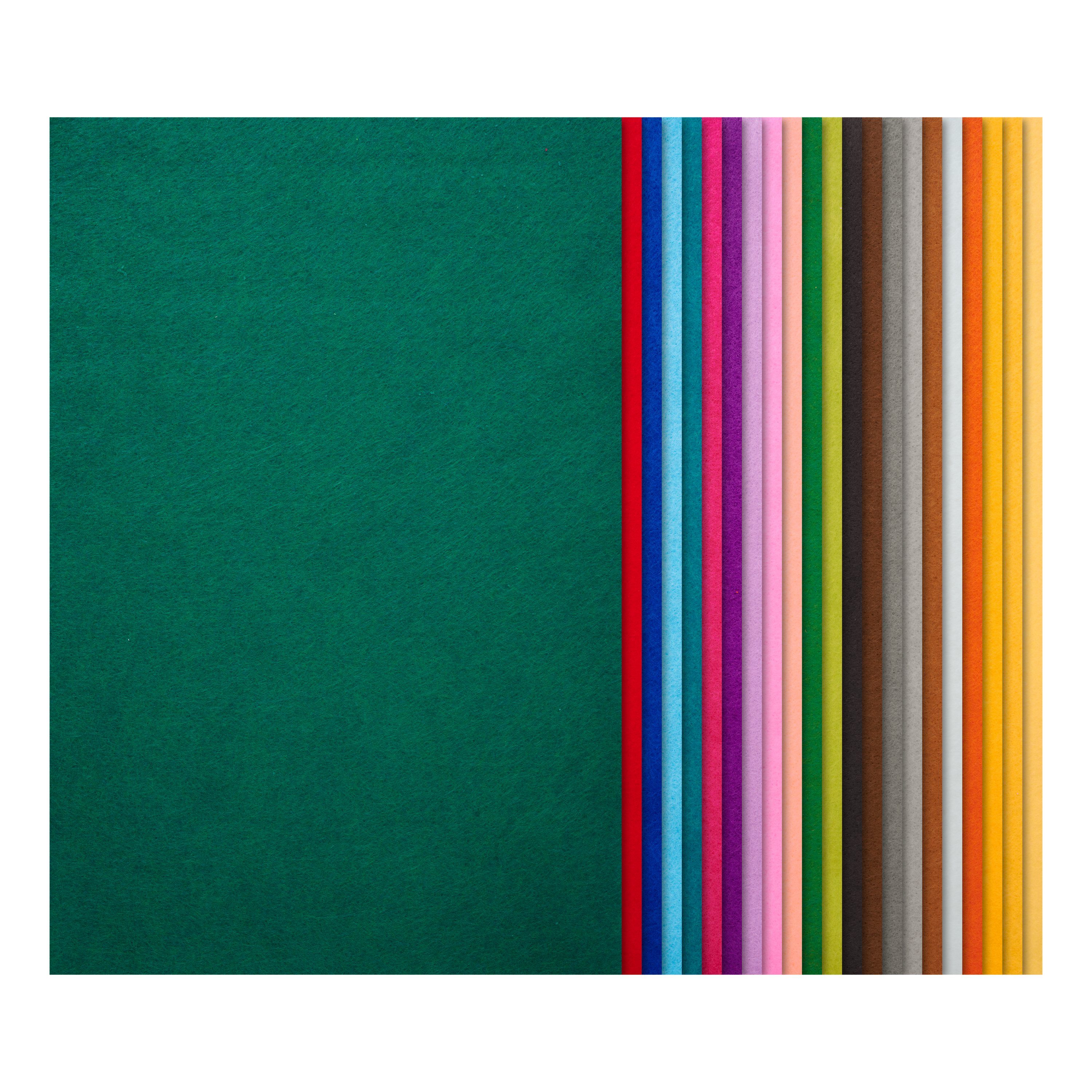 VBS XXL Bastelfilz Bastelfilz sortiert, 20 cm x 30 cm 44 Stück
