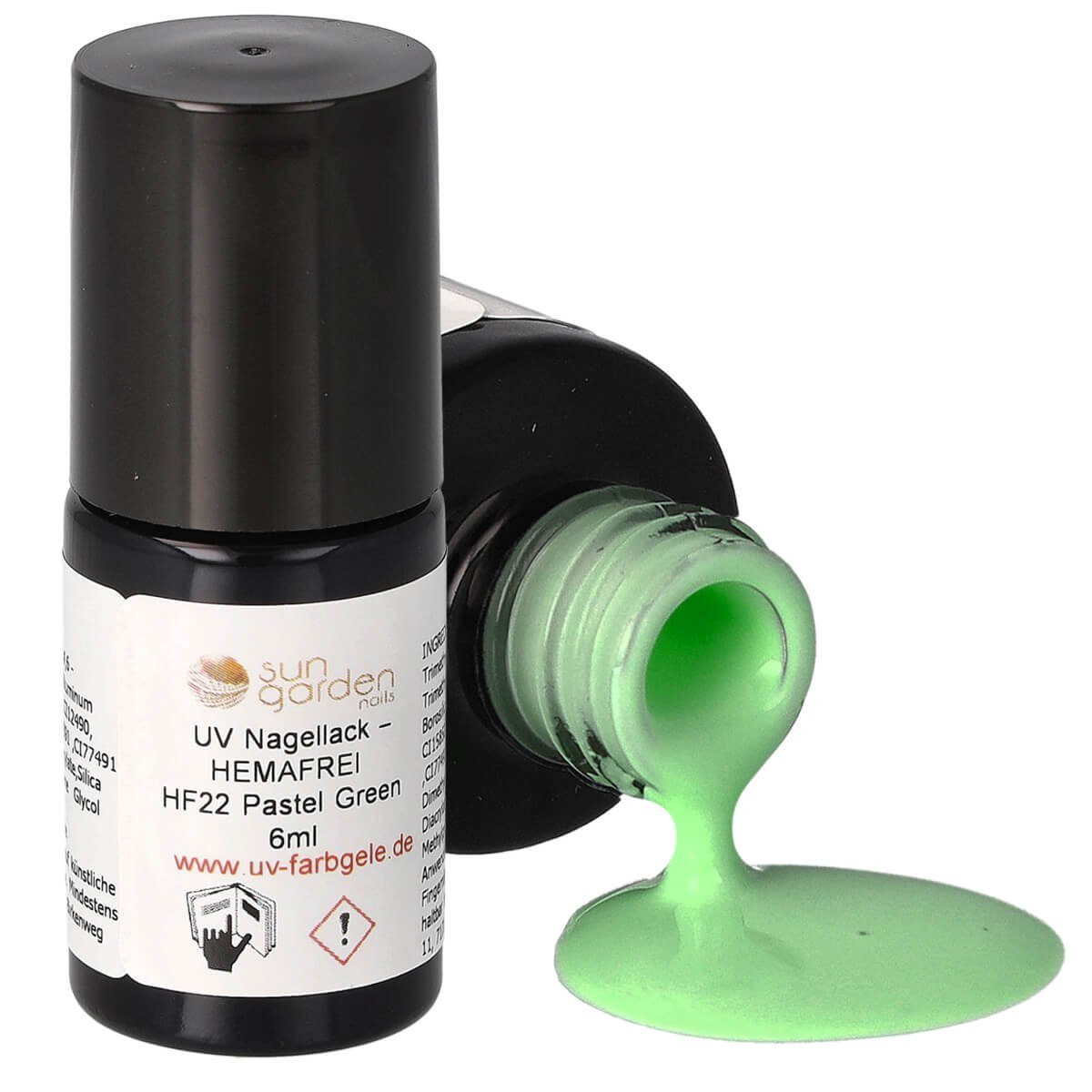 HEMAFREI Garden 6ml Nagellack - UV HF22 Nails – Pastel Green Sun Nagellack