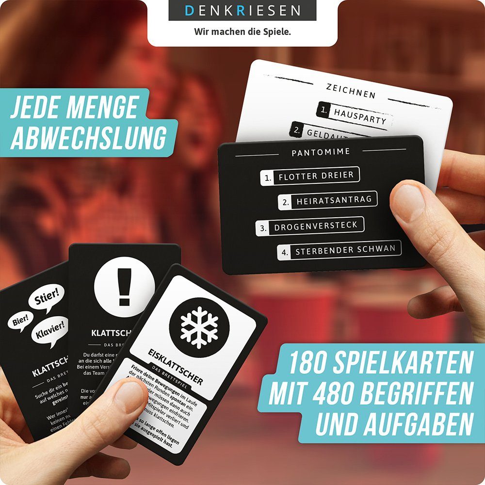 Denkriesen Spiel klattschen - Das Trinkspiel - Brettspiel Edition