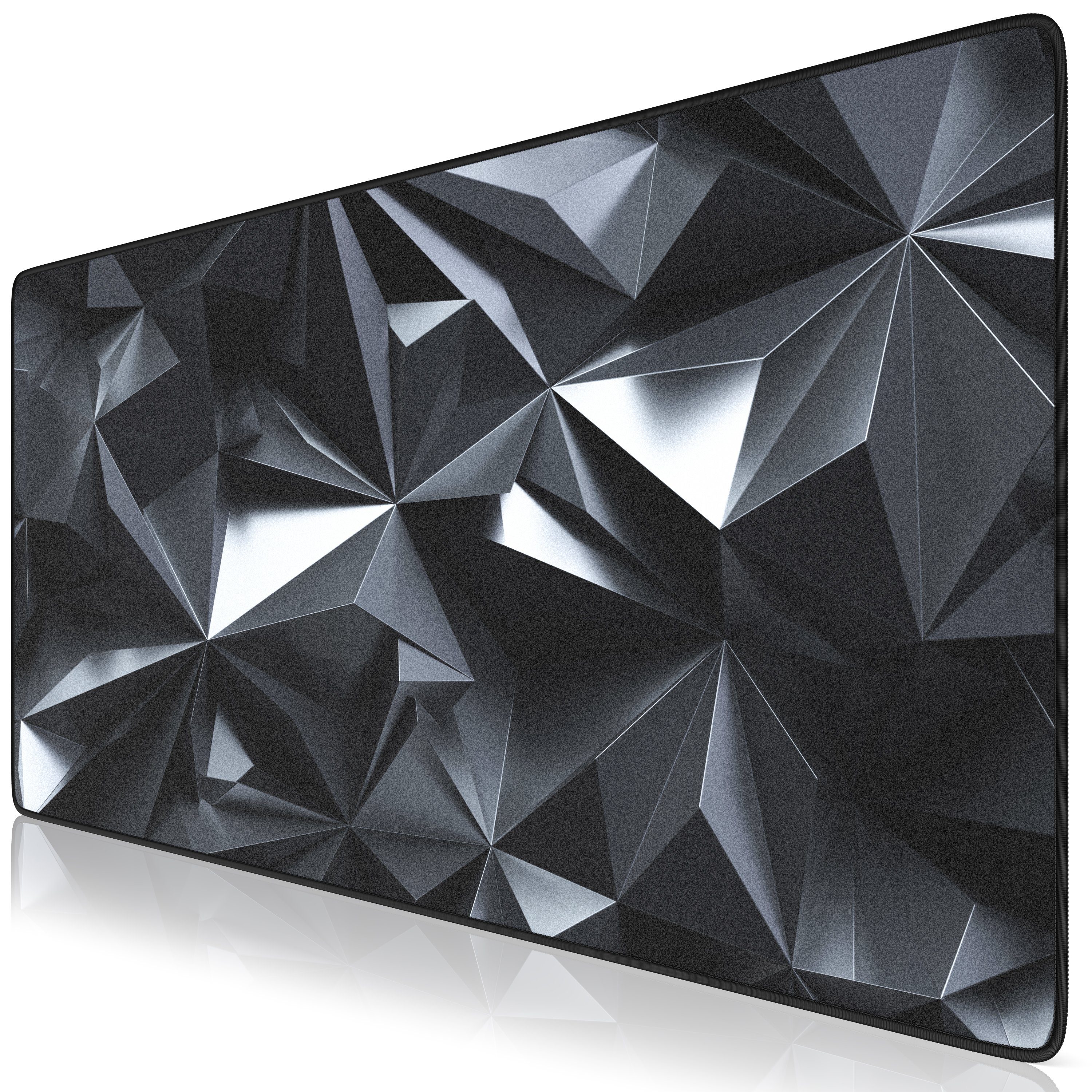 Titanwolf Gaming Mauspad XXL Speed Mousepad 900 x 400 x 3 mm, große Tischunterlage (1-St), rutschfest, abwaschbar, Geschwindigkeit & Präzision, Black Crystal
