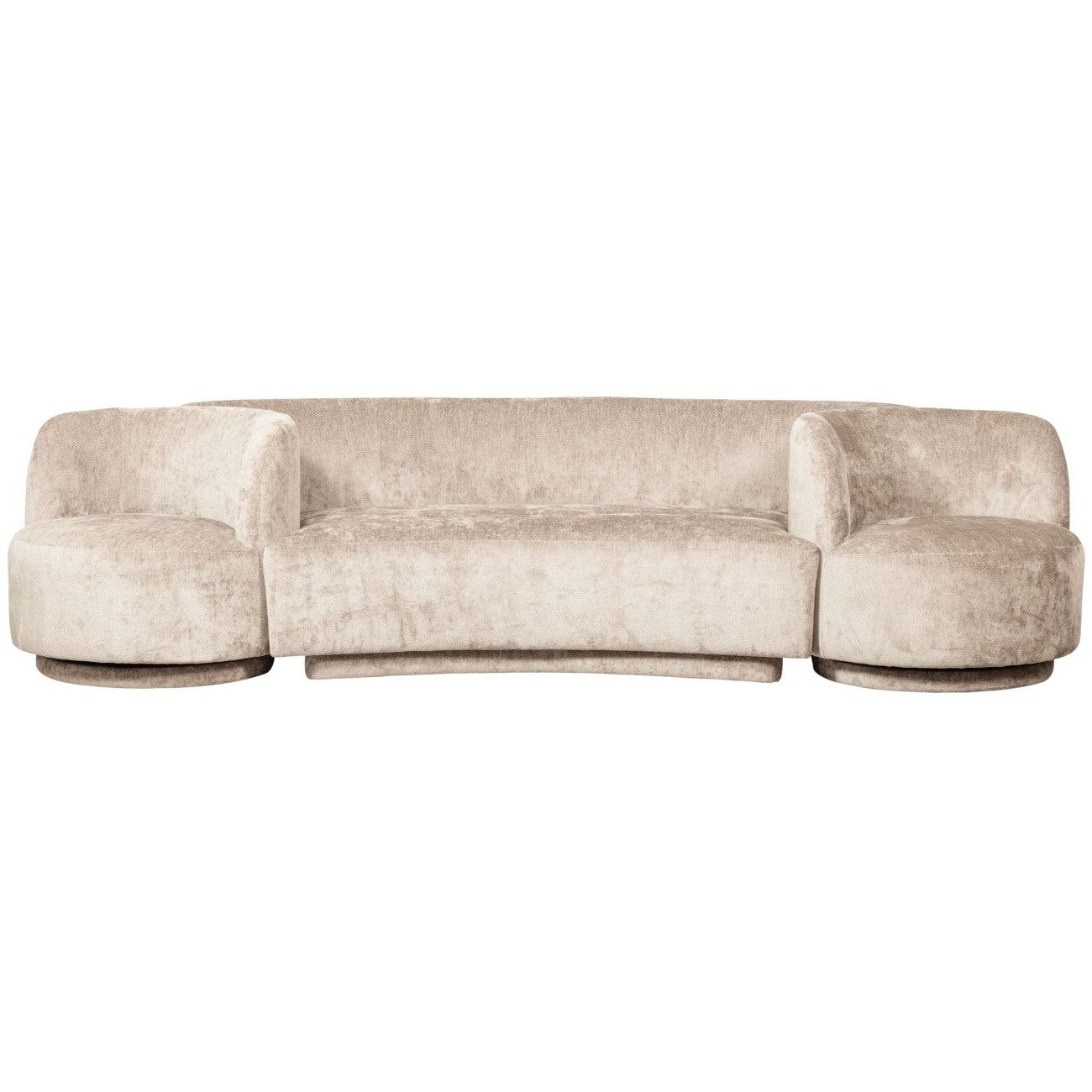WOOOD Sofa Combi-Popular: Bank+Sessel, Natur, Die Sessel sind drehbar