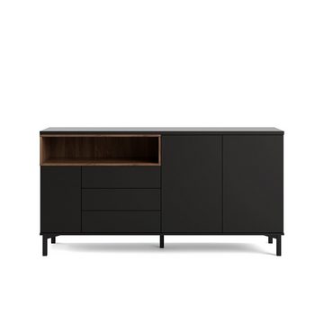 ebuy24 Sideboard Rosa Schrank 1 Ablage, 1 kleine Tür, 3 Schubl