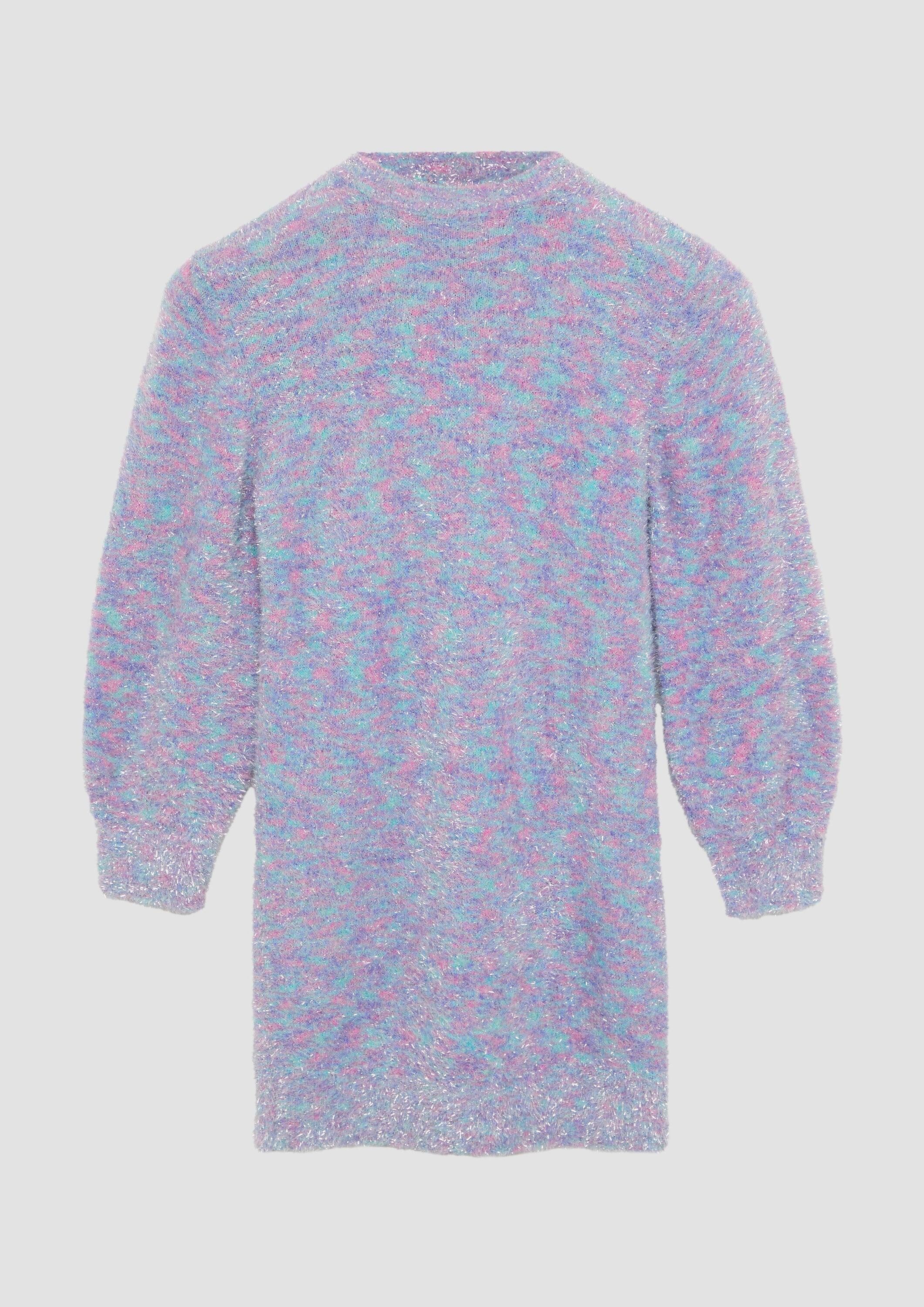 s.Oliver Minikleid Kleid Flauschiges Strickkleid aus Effekt-Garn mit Glitzer