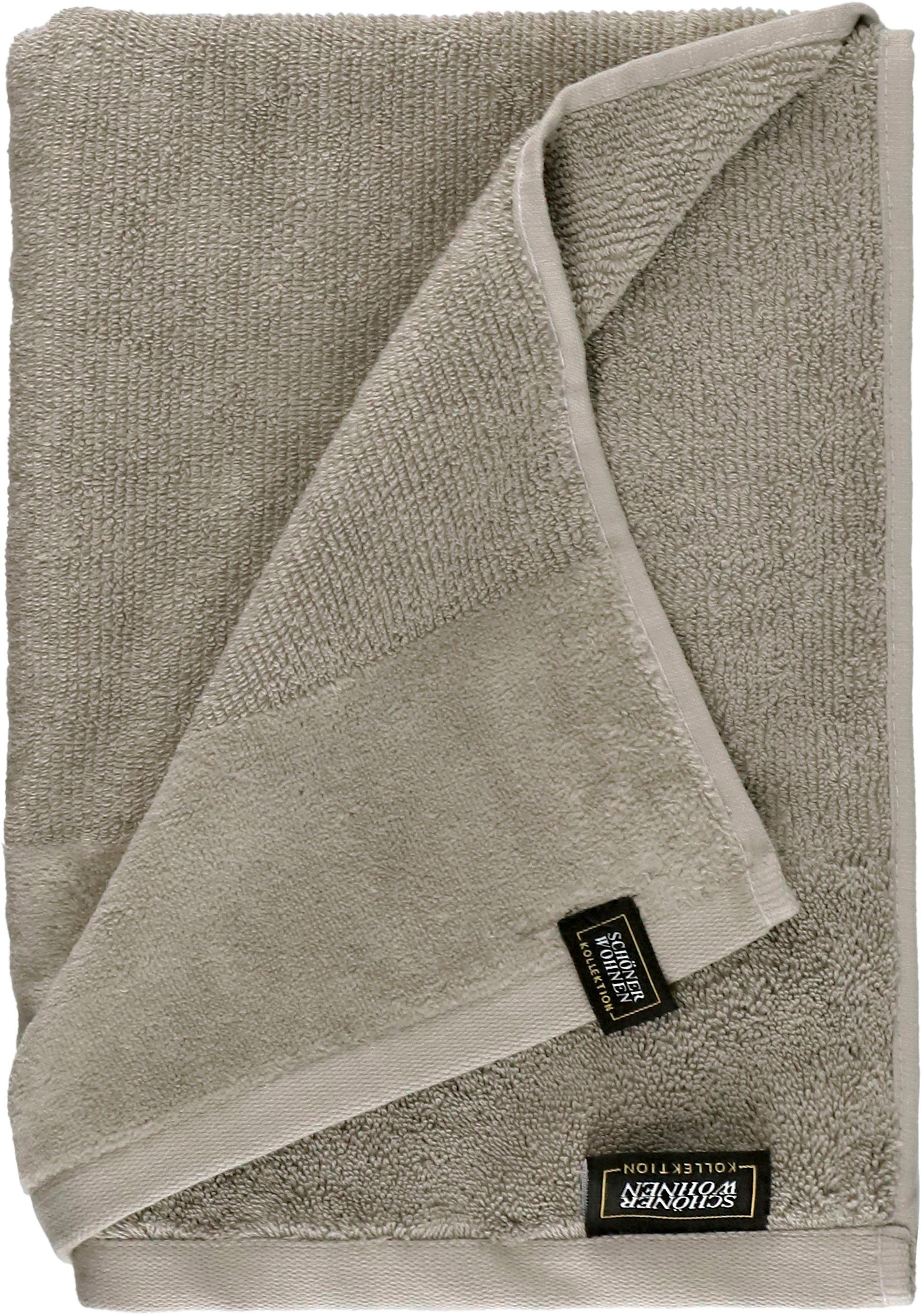 SCHÖNER WOHNEN-Kollektion Duschtuch Sense, Frottee (1-St), mit Velourborte, hautschmeichelnde Airtouch Qualität, super weich