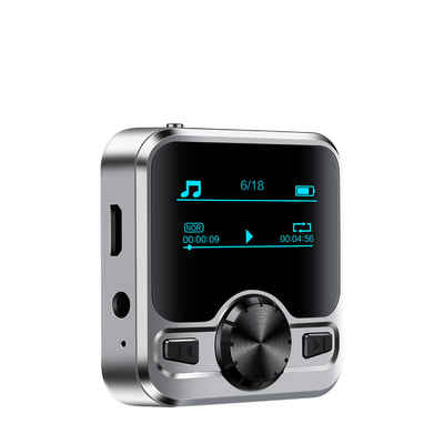yozhiqu Sport-MP3-Player mit kabellosem Bluetooth-Lautsprecher MP3-Player (IPX6 wasserdicht, abnehmbarer Rückenclip, unterstützt Aufnahme und FM)