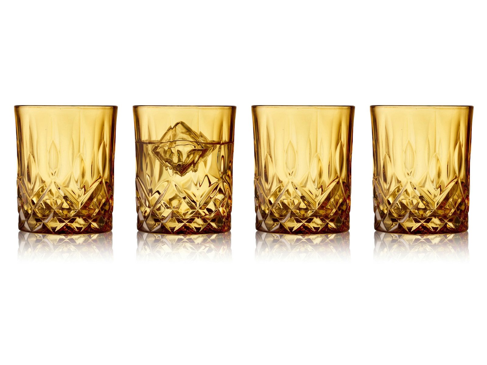 Gläser-Set Sorrento Whiskyglas amber 320ml Set4
