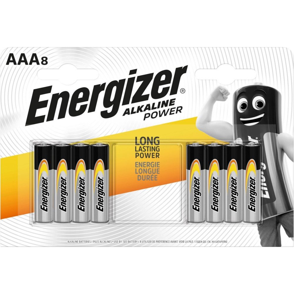 Energizer Alkaline Power AAA FSB Micro-Batterie 8er Blister Fotobatterie