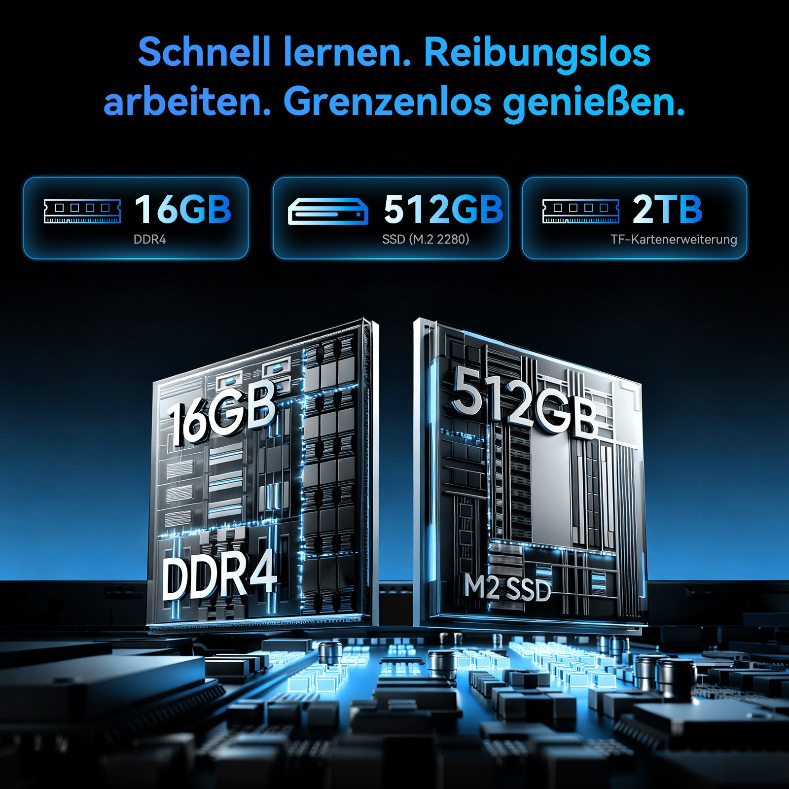 blackview 18.5" FHD IPS Acebook10 Intel Core N150 Windows 11 Pro Notebook (Intel N150 Intel Core N150, 512 GB SSD, Windows 11 Pro, FHD+ IPS, Silikon-Tastaturschutzfoli)