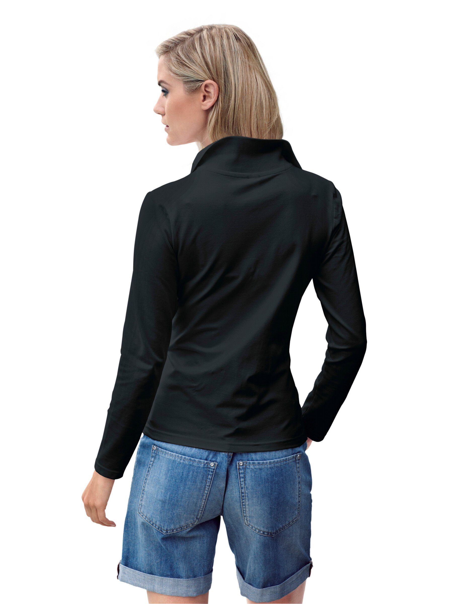 heine T-Shirt Poloshirt Langarm