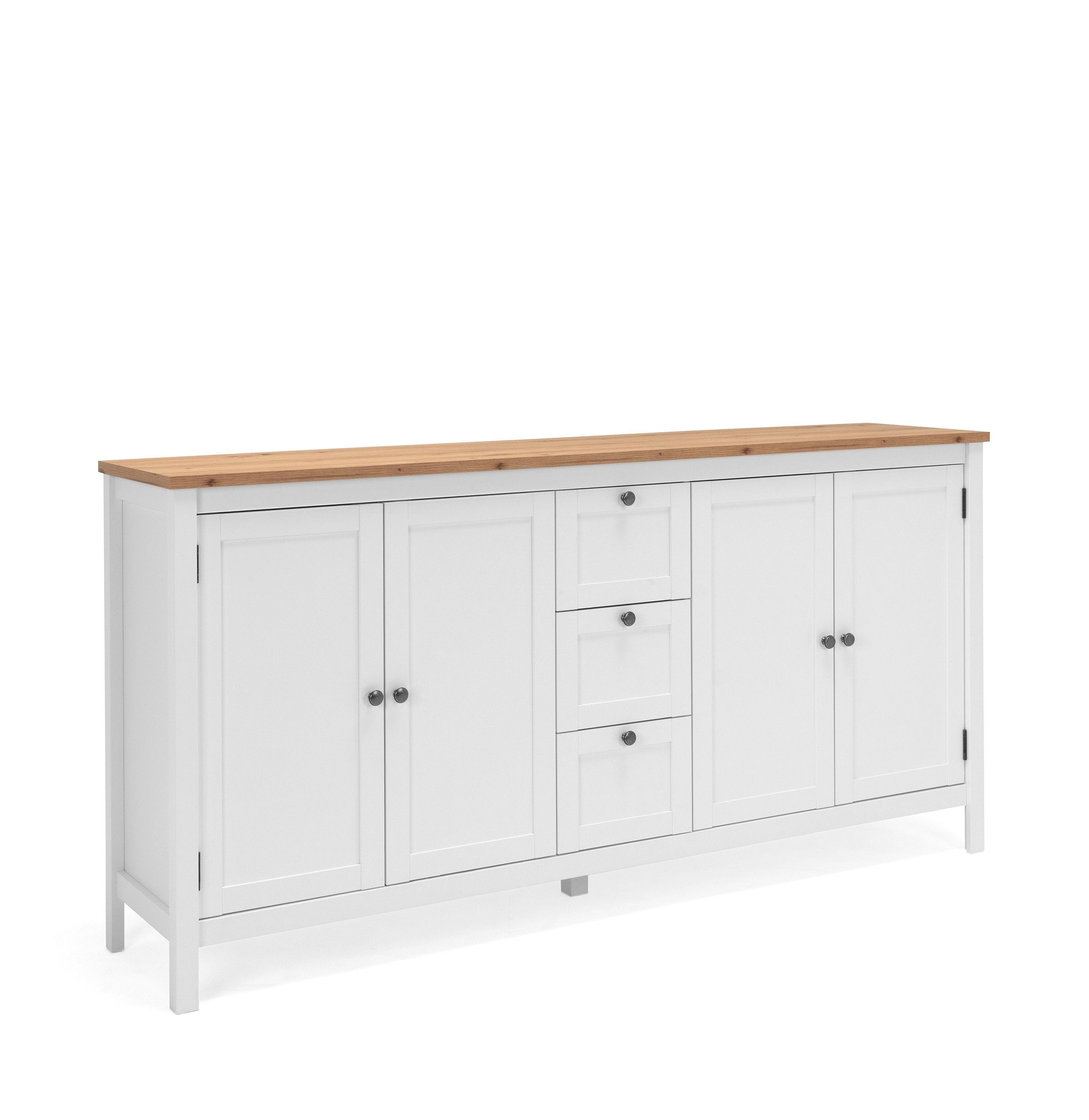 Newroom Sideboard Eireen, Wildeiche Sideboard Vintage Industrial Highboard günstig online kaufen