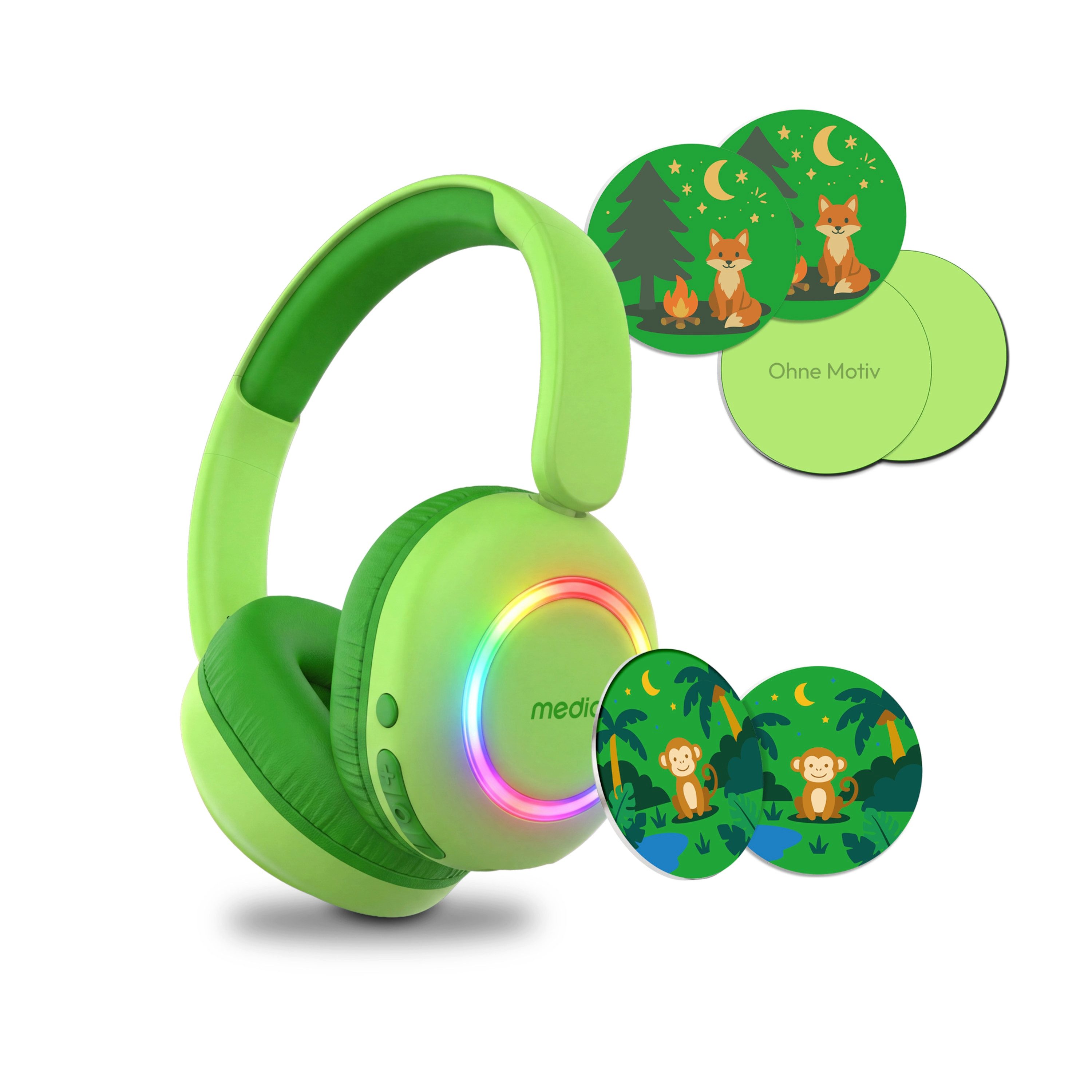 Medion® Kinder Kopfhörer MEDION LIFE HE-1 MD 400014 Kopfhörer (Aufladbare Akku, AUX-Eingang, Für Kinder, Integrierte Akku, Integriertes Mikrofon, Bluetooth 5.4, LIFE HE-1 KIDS) von Medion®