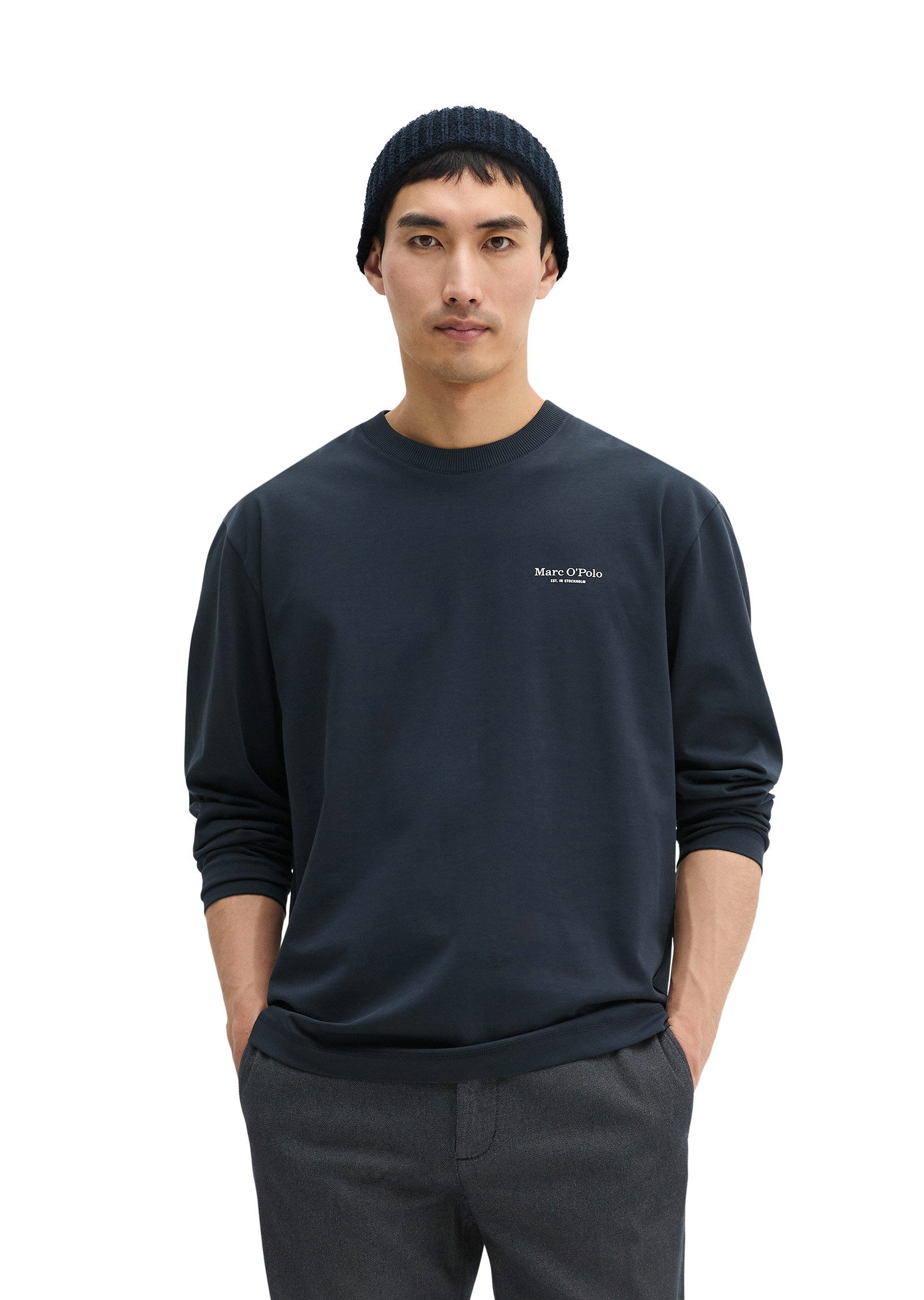 Marc O'Polo Langarmshirt Heavy Jersey mit Rückenprint