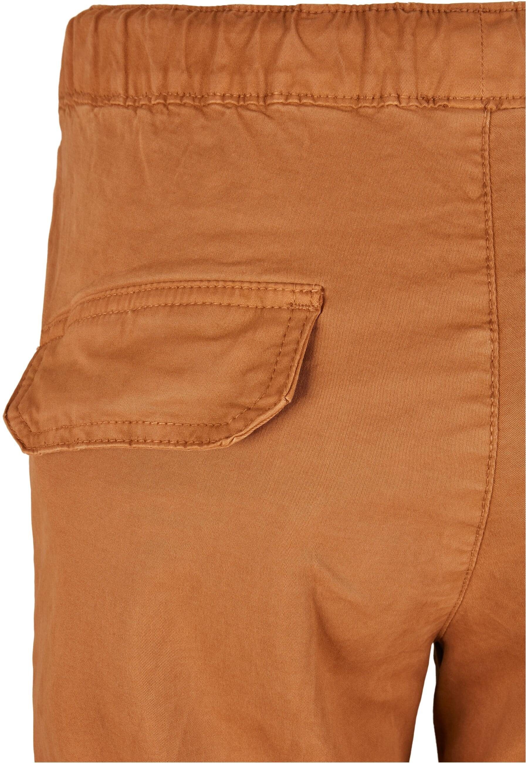 URBAN CLASSICS Cargohose Damen Ladies toffee Jogging Cargo (1-tlg) Waist High Pants