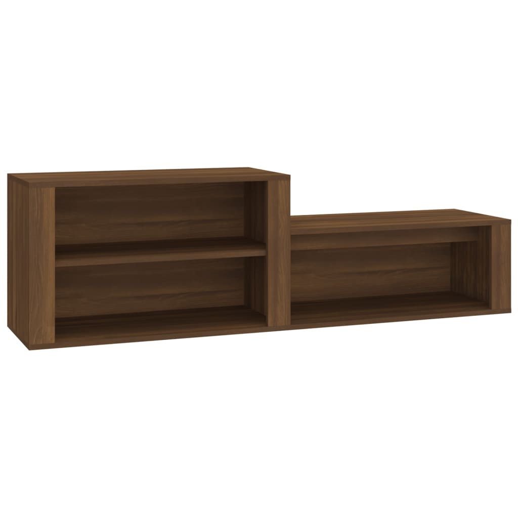vidaXL Schuhregal Schuhschrank Braun Eichen-Optik 150x35x45 cm Holzwerkstoff, 1-tlg.