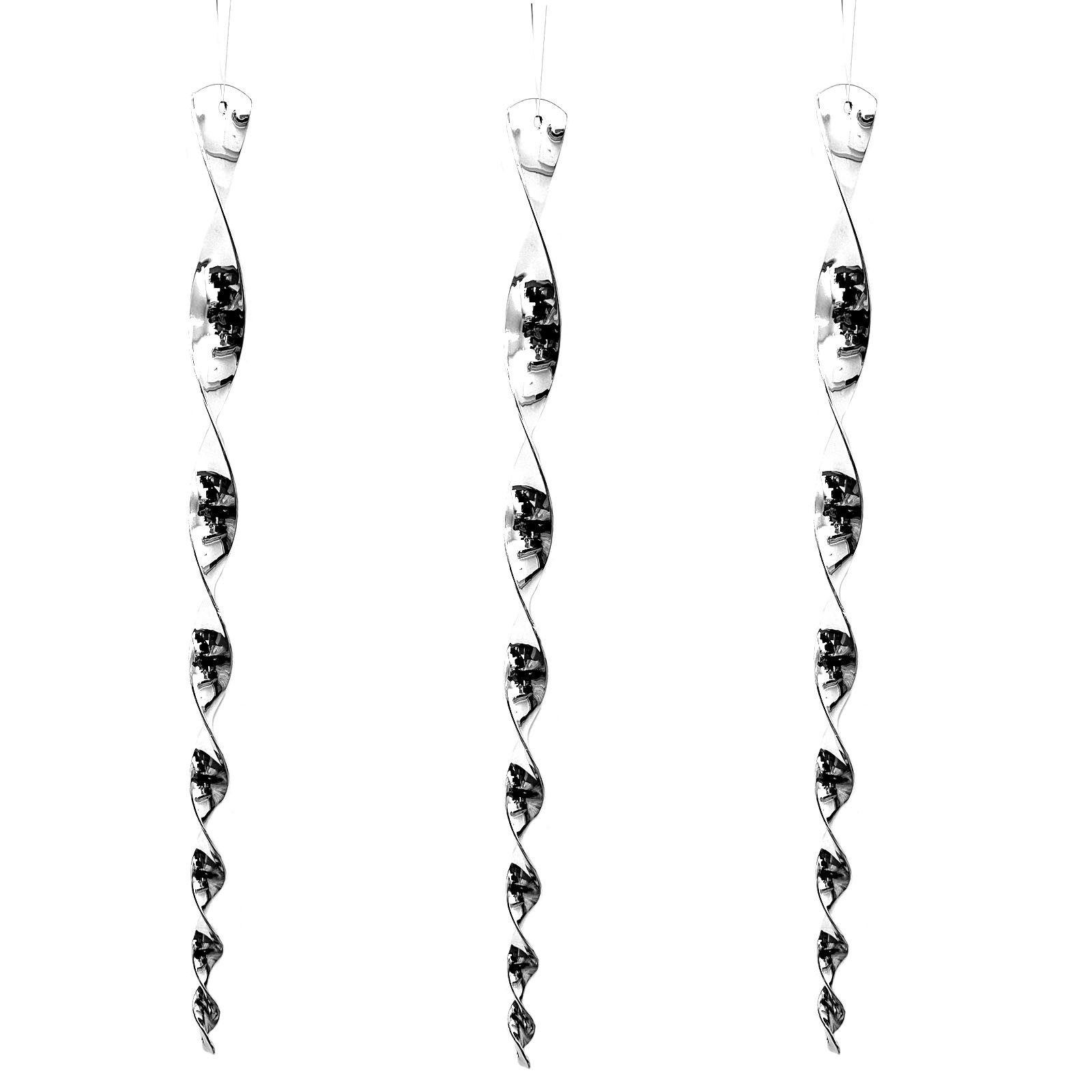 HAC24 Vogelabwehr-Windspiel Windspirale Vogelabwehr Vogelschreck Taubenschreck, (3-St), Reflektierend, 49 cm, mit Aufhängeöse und Aufhängeschnur