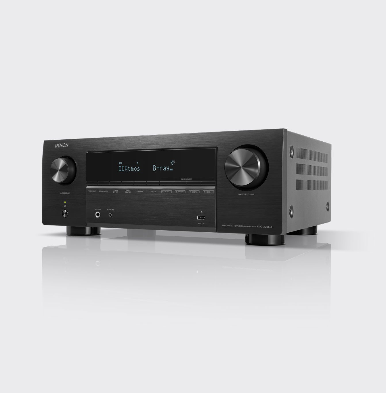 Denon Denon AVC-X2850H AV-Receiver (Dolby Atmos DTS:X HDMI 2.1 HEOS Audyssey 8K HDR VRR ALLM)