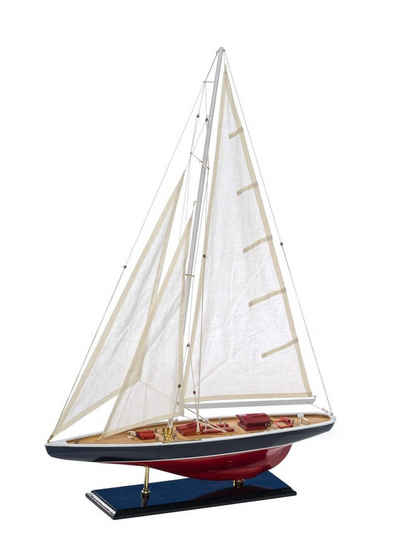 Aubaho Modellboot Modellschiff Segelyacht Yacht Holz Schiff Boot Segelboot Maritim kein