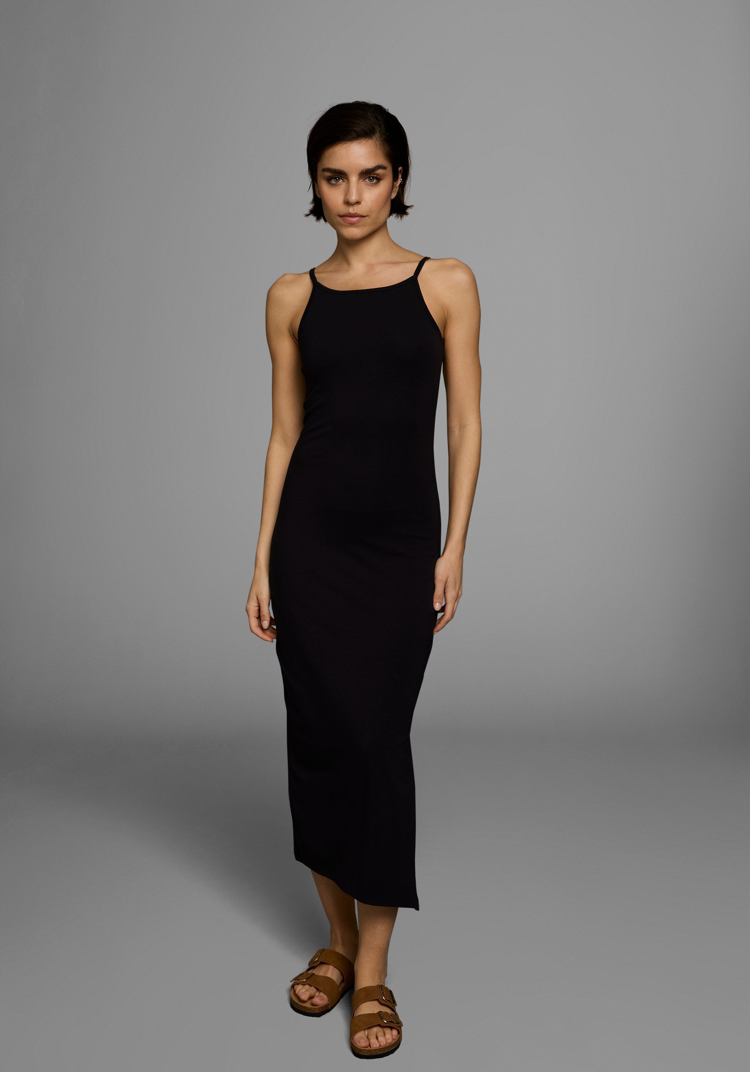 AJC Sommerkleid festlich, Maxilänge, unifarben, aus elastischem Single Jers günstig online kaufen