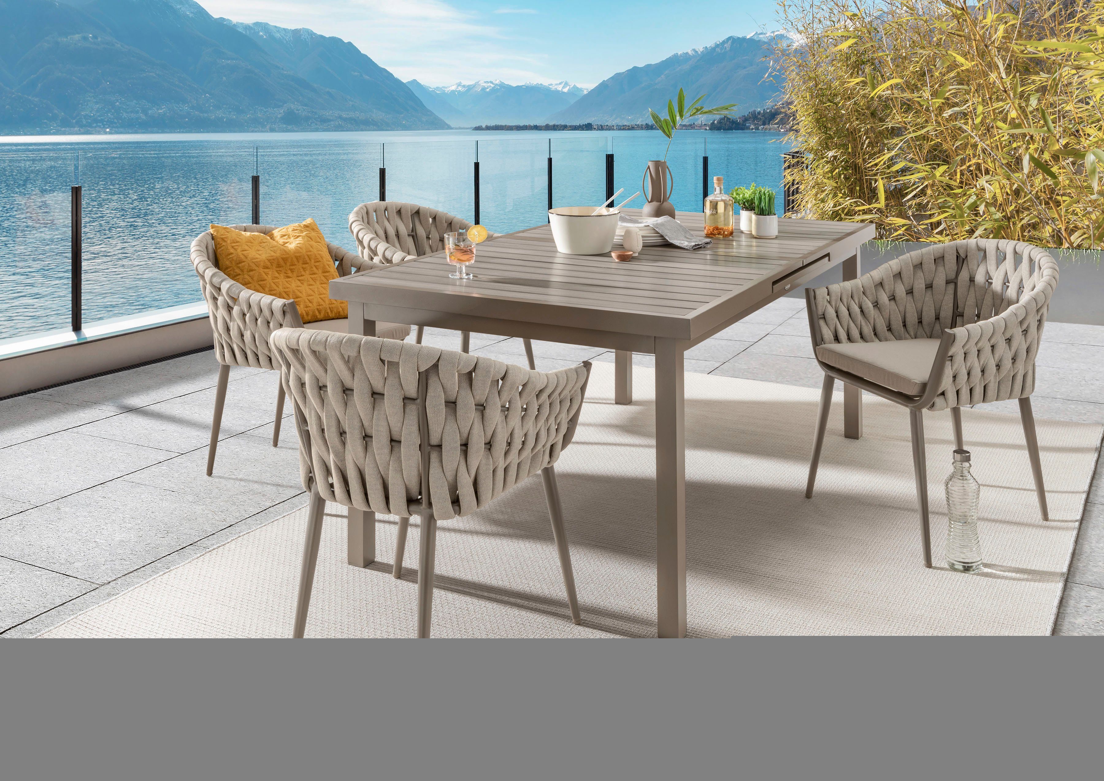 Destiny GartenEssgruppe MOLINO IMOLA, (Set, 13tlg., 4x Sessel, 1x