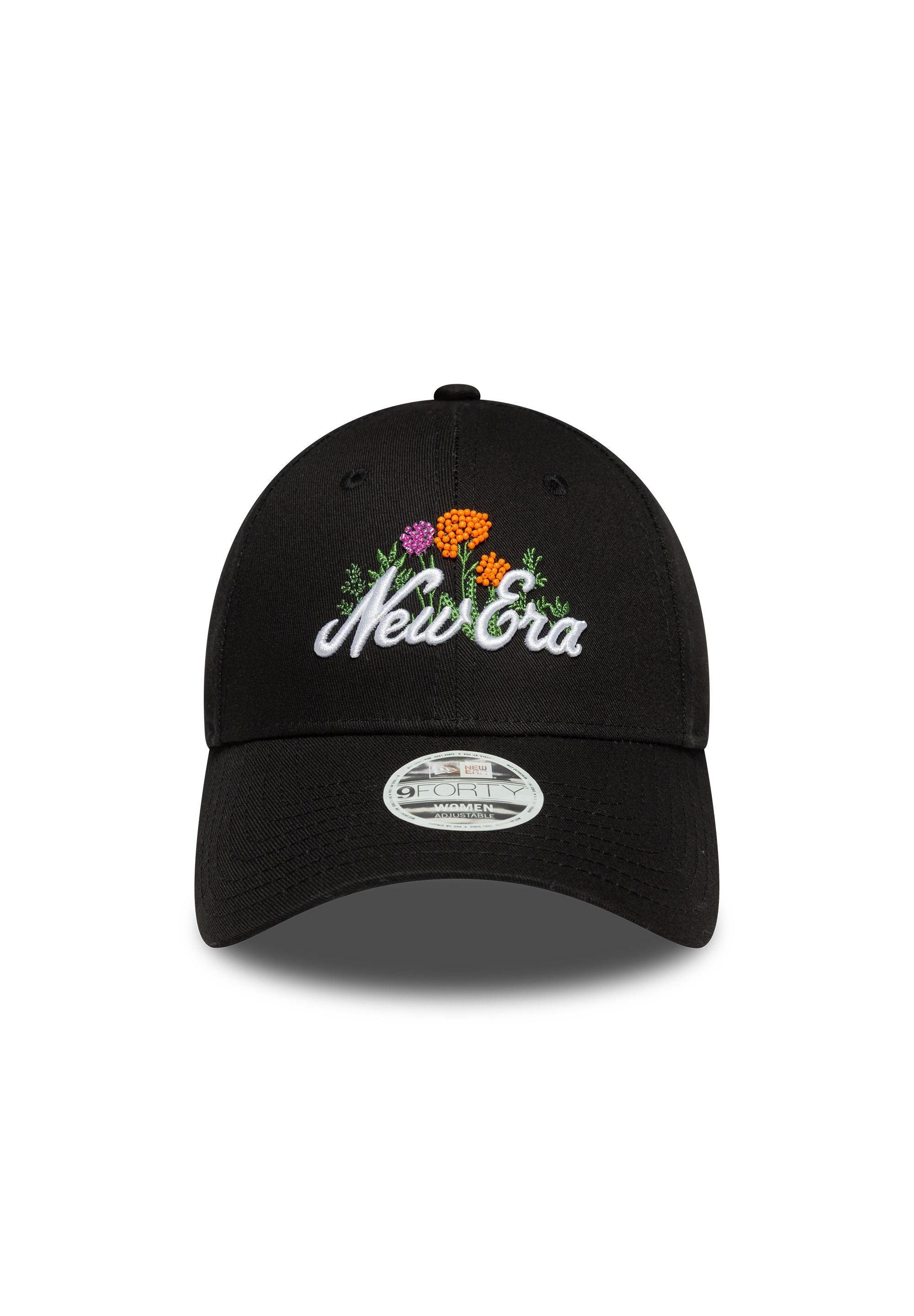 New Era Baseball Cap New Era Script Blumen 9Forty Women Cap New Era Schwarz (1-St)
