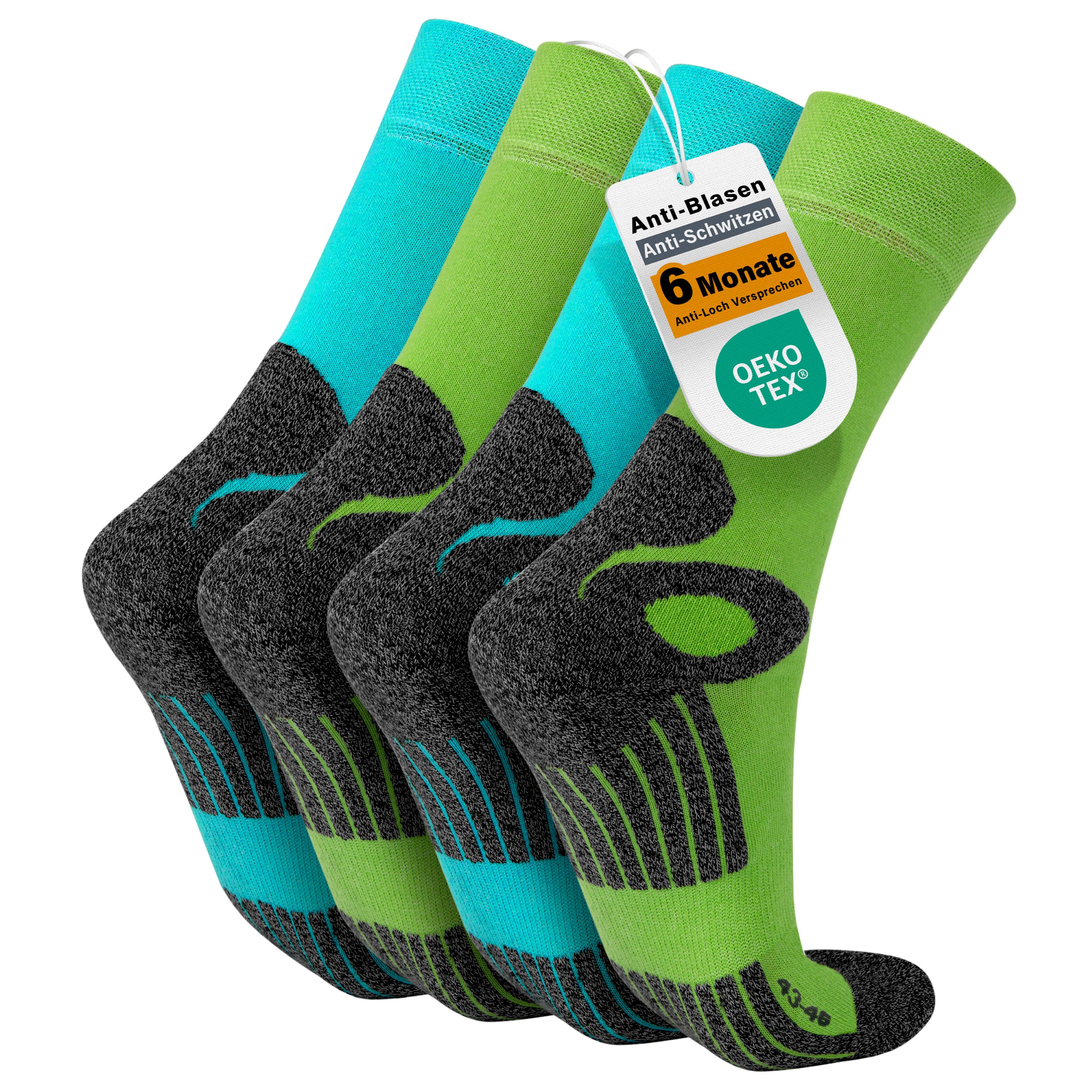 celodoro Arbeitssocken 4 Paar Wandersocken, Arbeitssocken & Sportsocken Anti-Schweiß