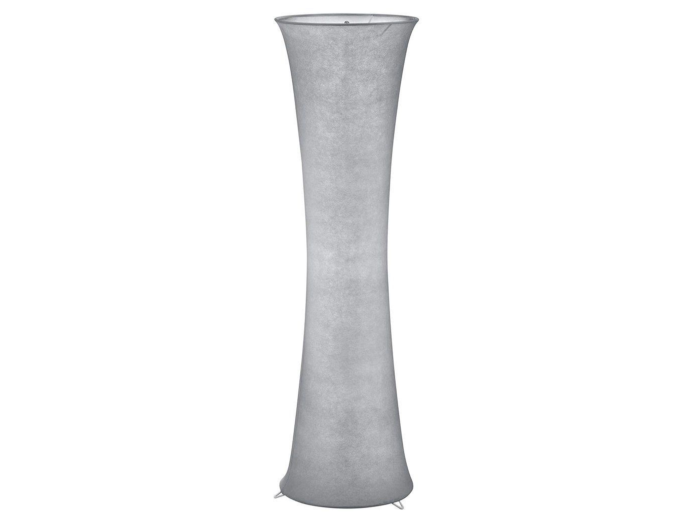 Reality Leuchten LED Stehlampe, LED wechselbar, Warmweiß, stylische klein-e Lichtsäule Lampenschirm Stoff-lampe Grau, Höhe 123cm