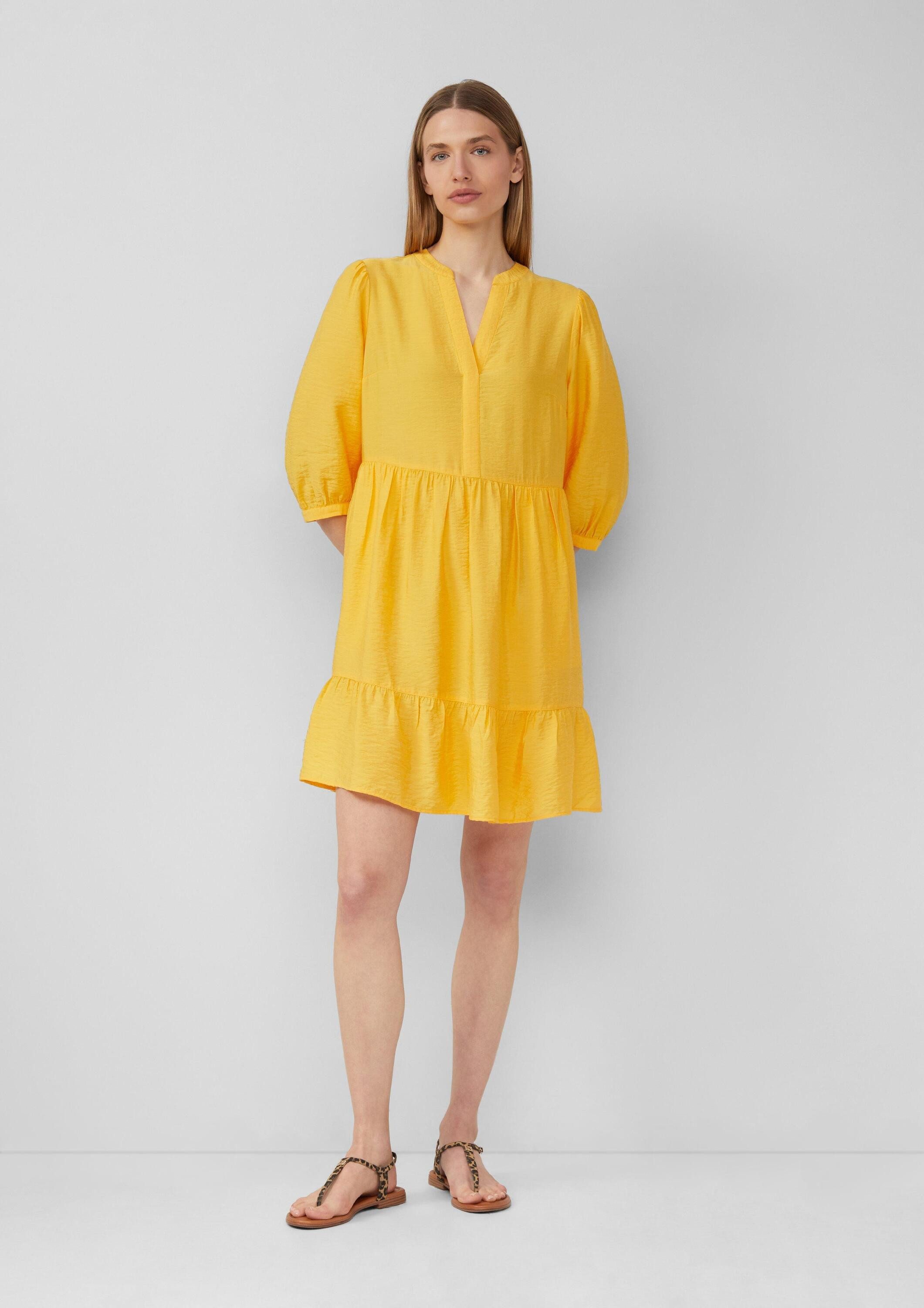 s.Oliver Minikleid Kleid Strukturiertes Kleid aus Viskosemix mit Eingrifftaschen